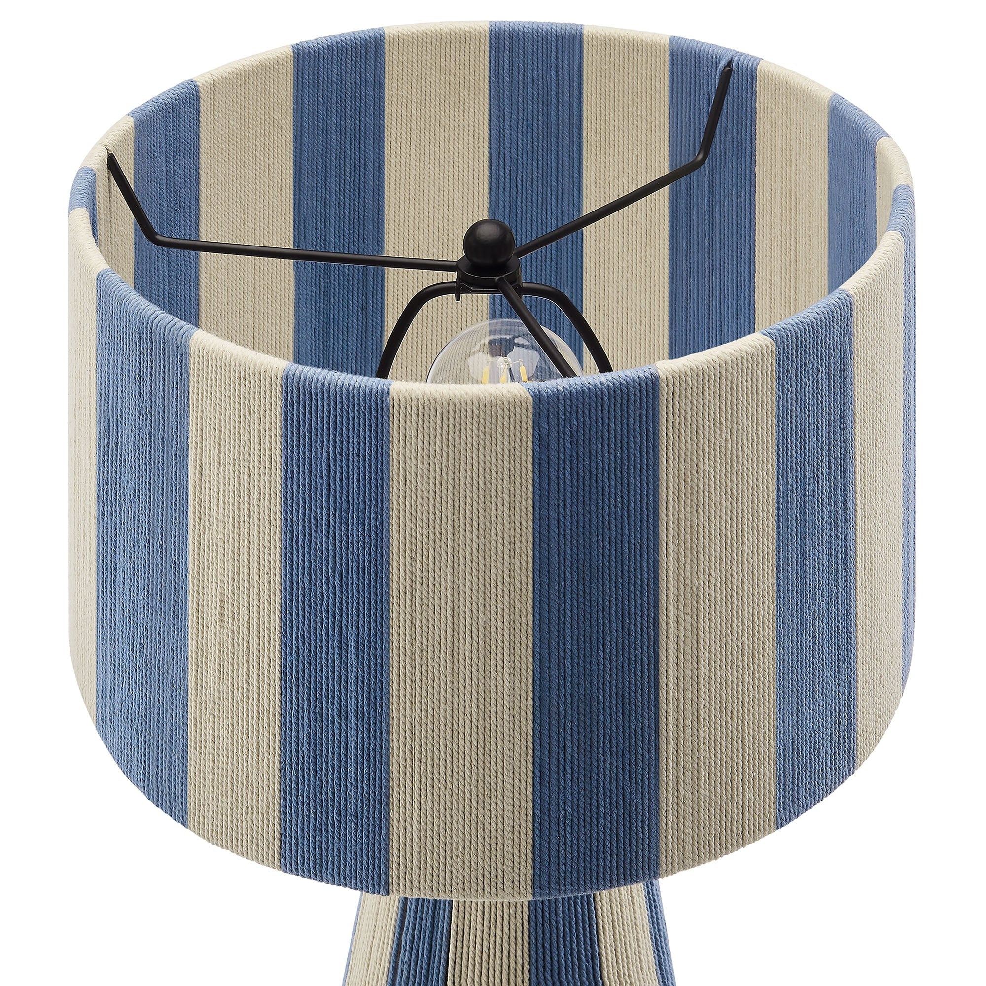 Renae Handwoven Cotton Thread Striped Table Lamp