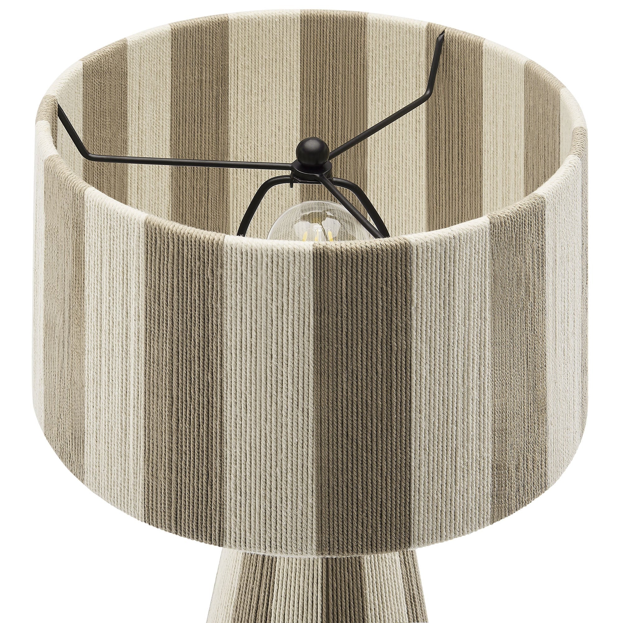 Renae Handwoven Cotton Thread Striped Table Lamp