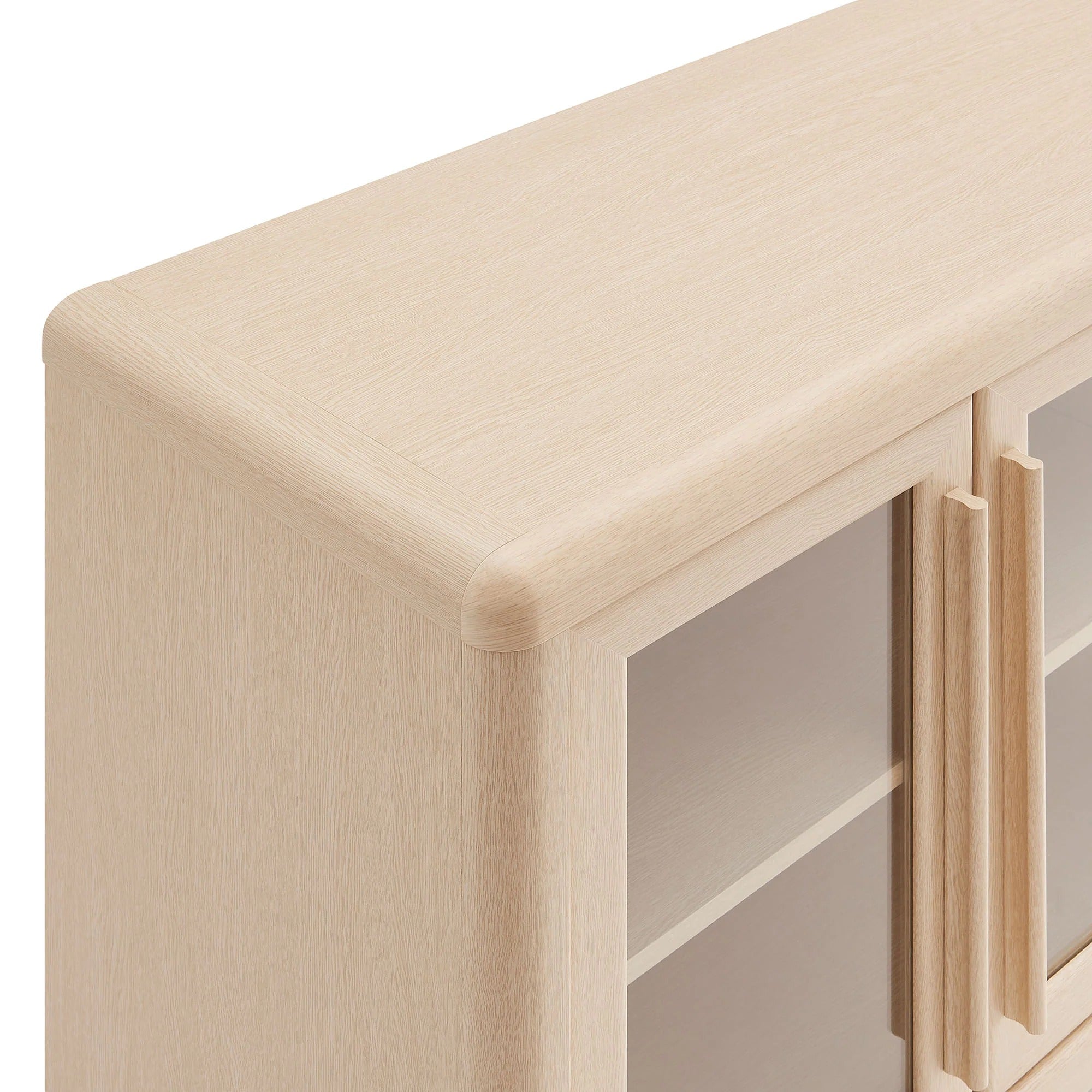 Evren 4-Door Sideboard Storage Display Cabinet in Ash
