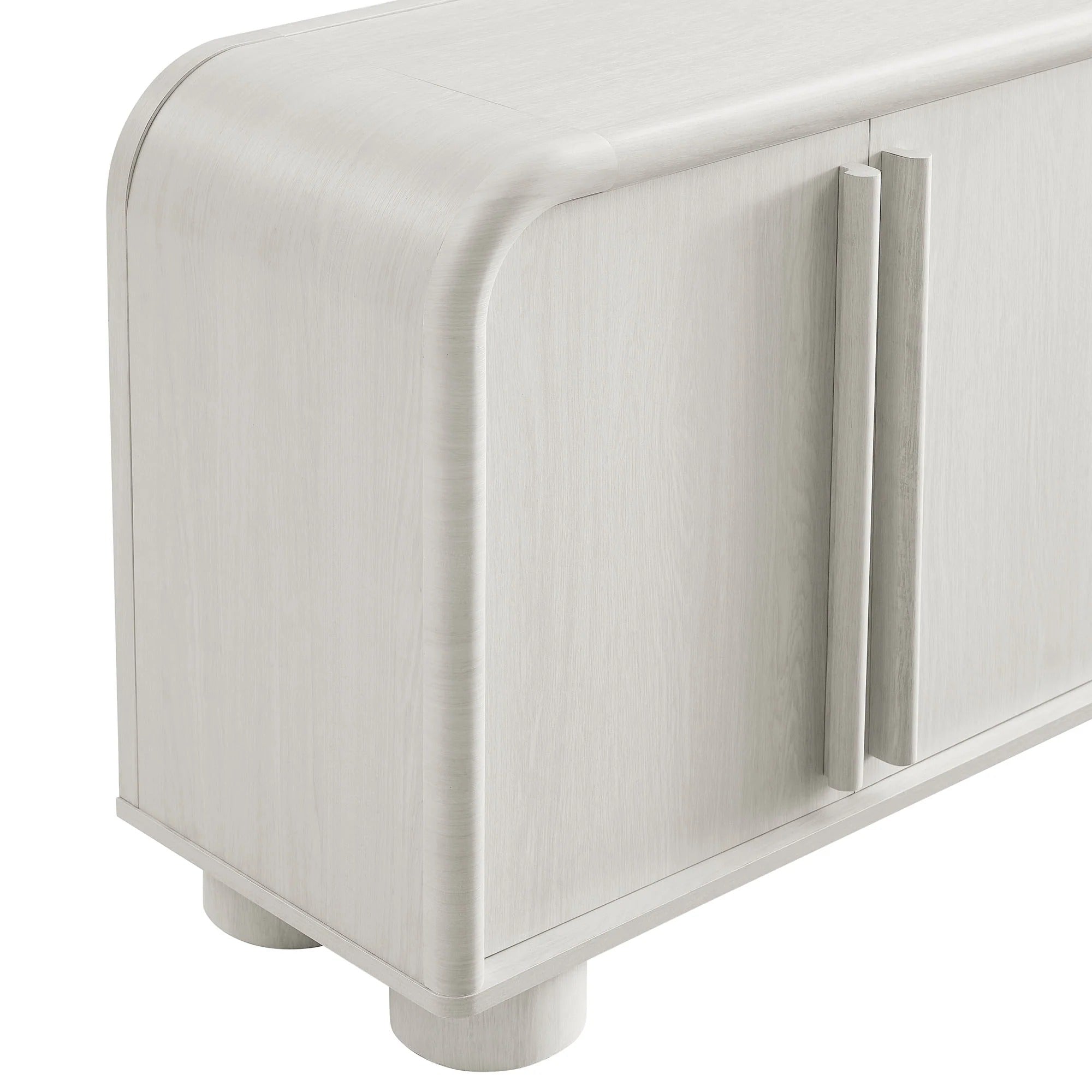 Bellamy Curved 4-Door Sideboard Cabinet in Ash