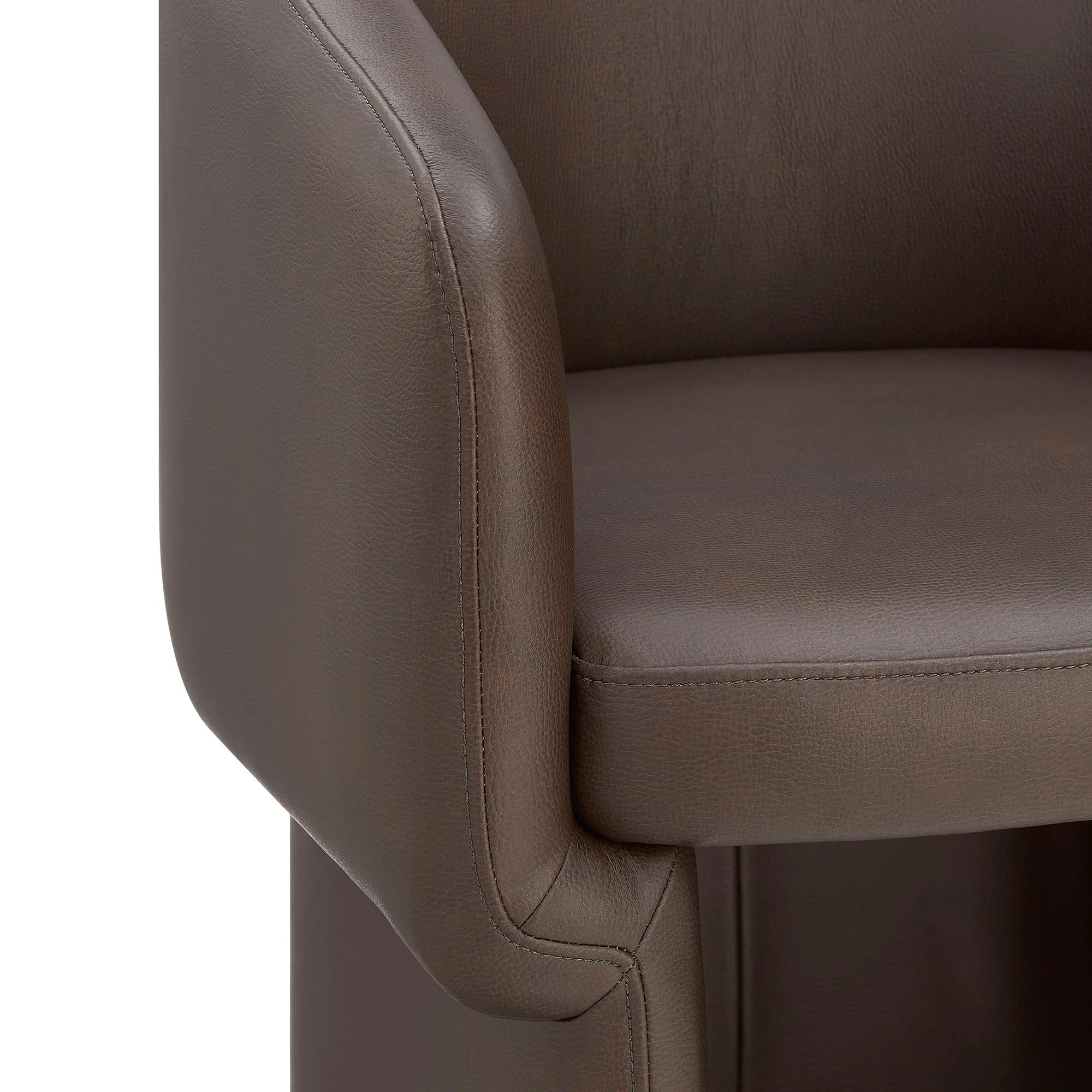 Verity Barrel Back Vegan Leather Dining Chair