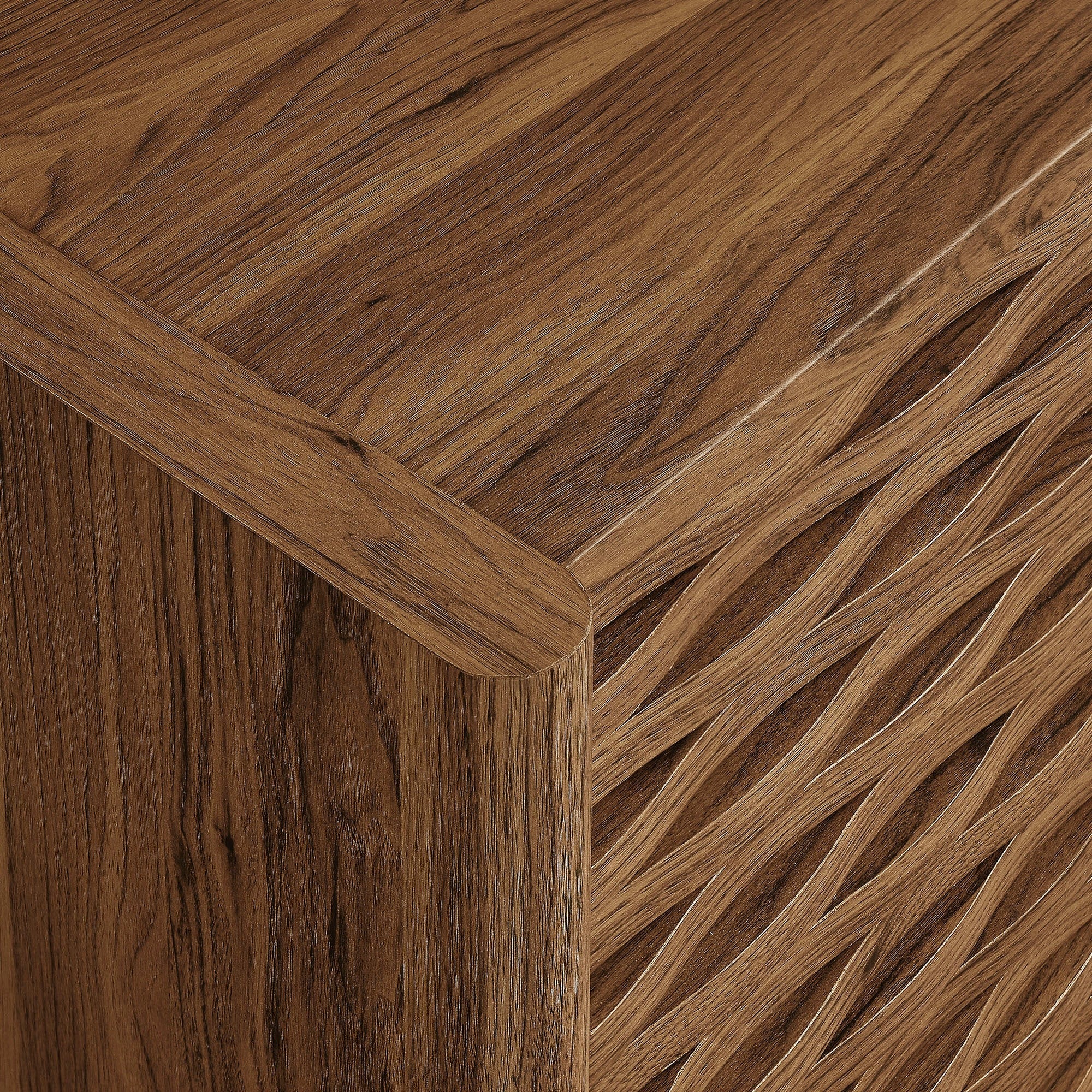 Emric Wave Accent Cabinet in Walnut