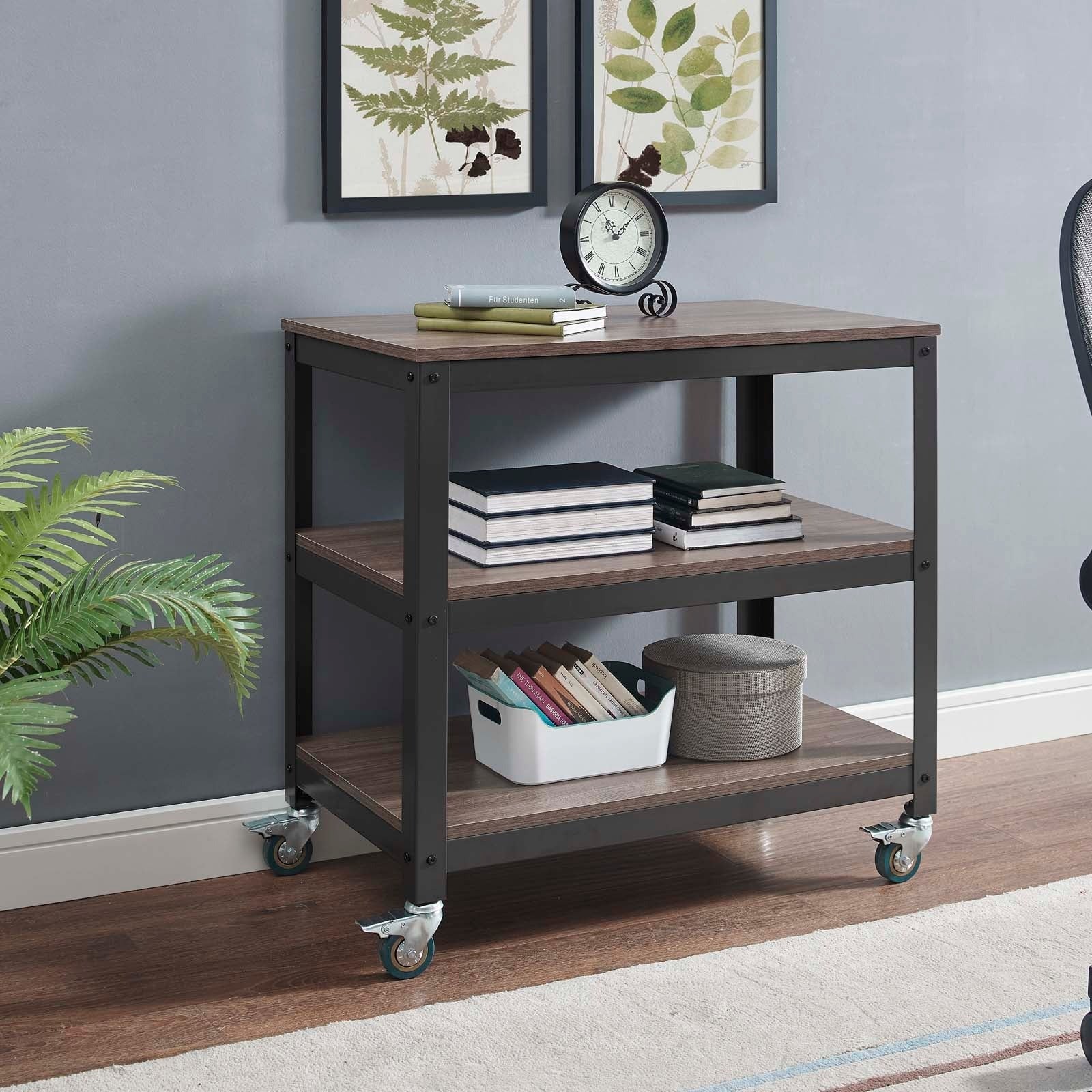 Vivify Tiered Serving Stand in Gray Walnut