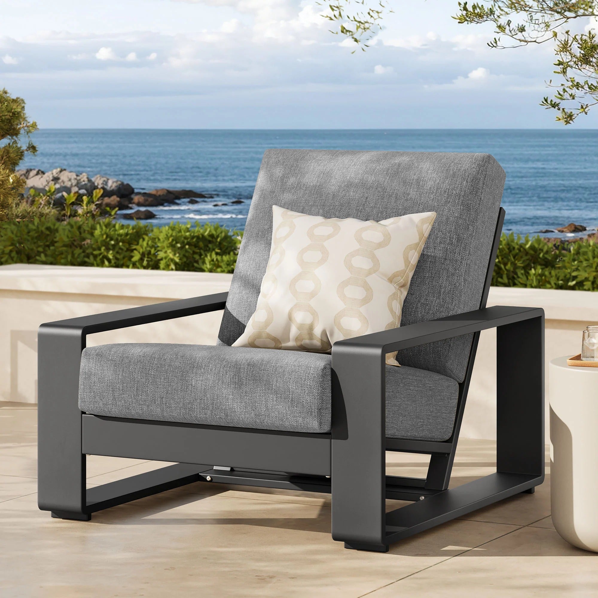 Lirienne Outdoor Patio Aluminum Armchair