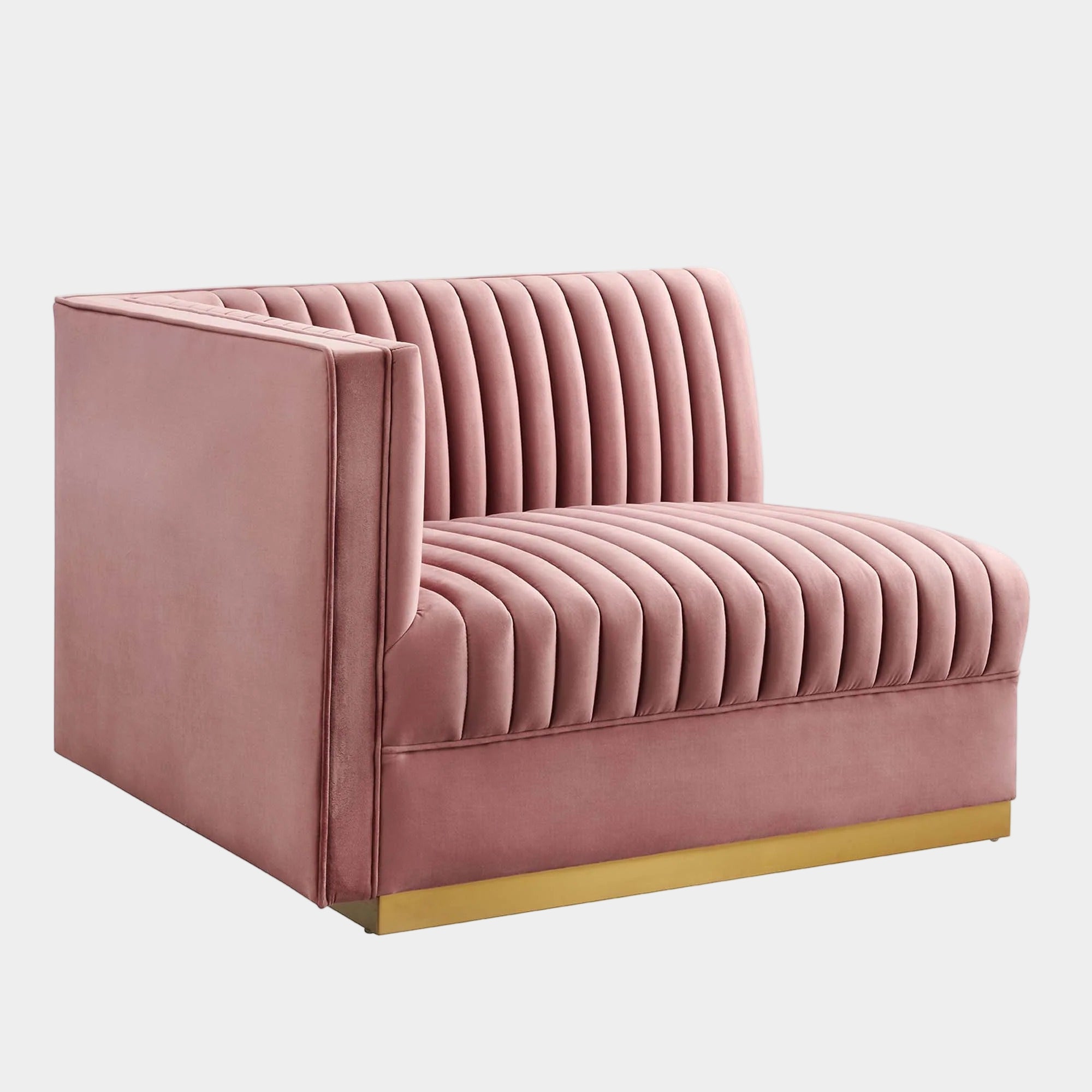 Sanguine Channel Tufted Performance Velvet Modular Sectional Sofa Left-Arm Chair