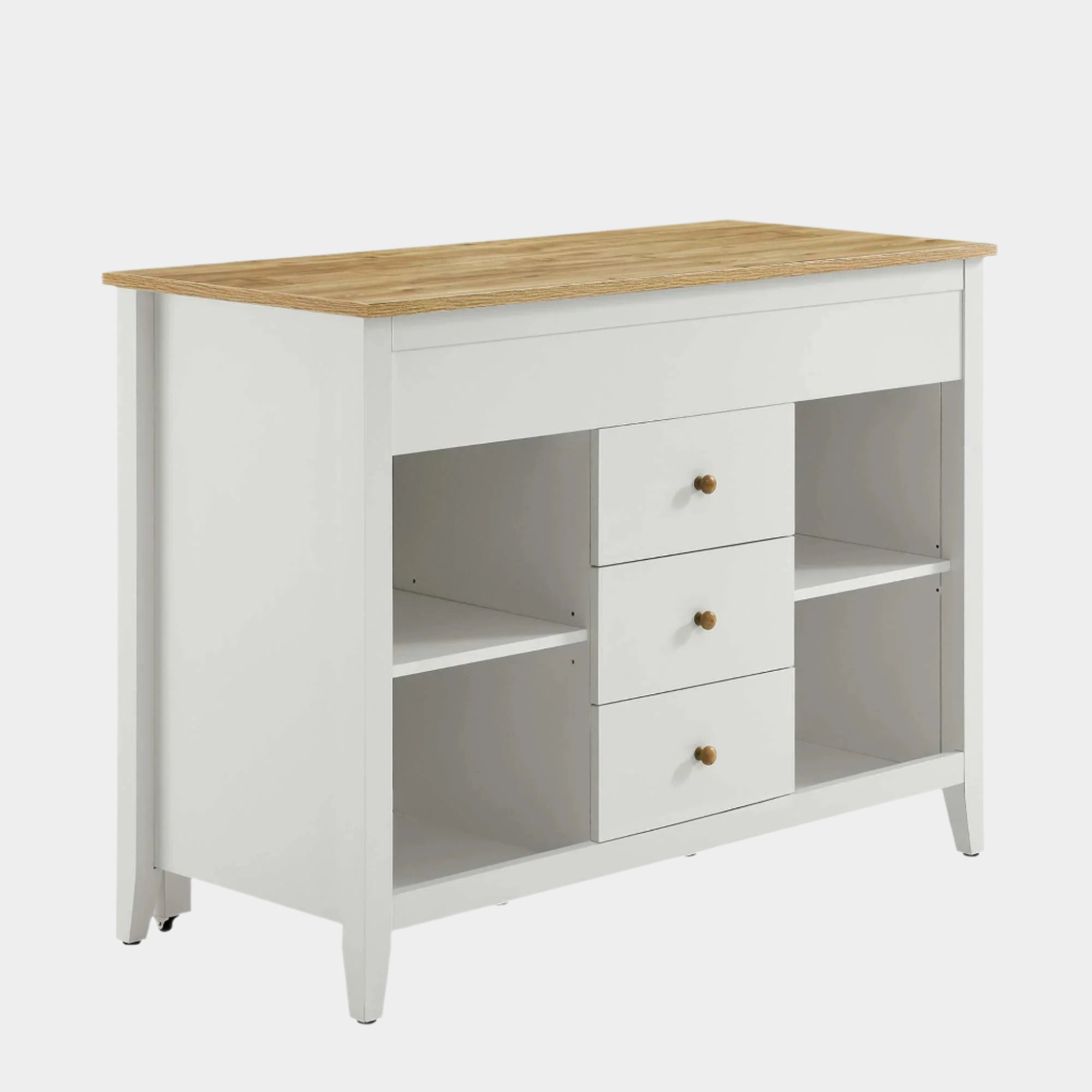 Farmstead Kitchen Island in Oak White