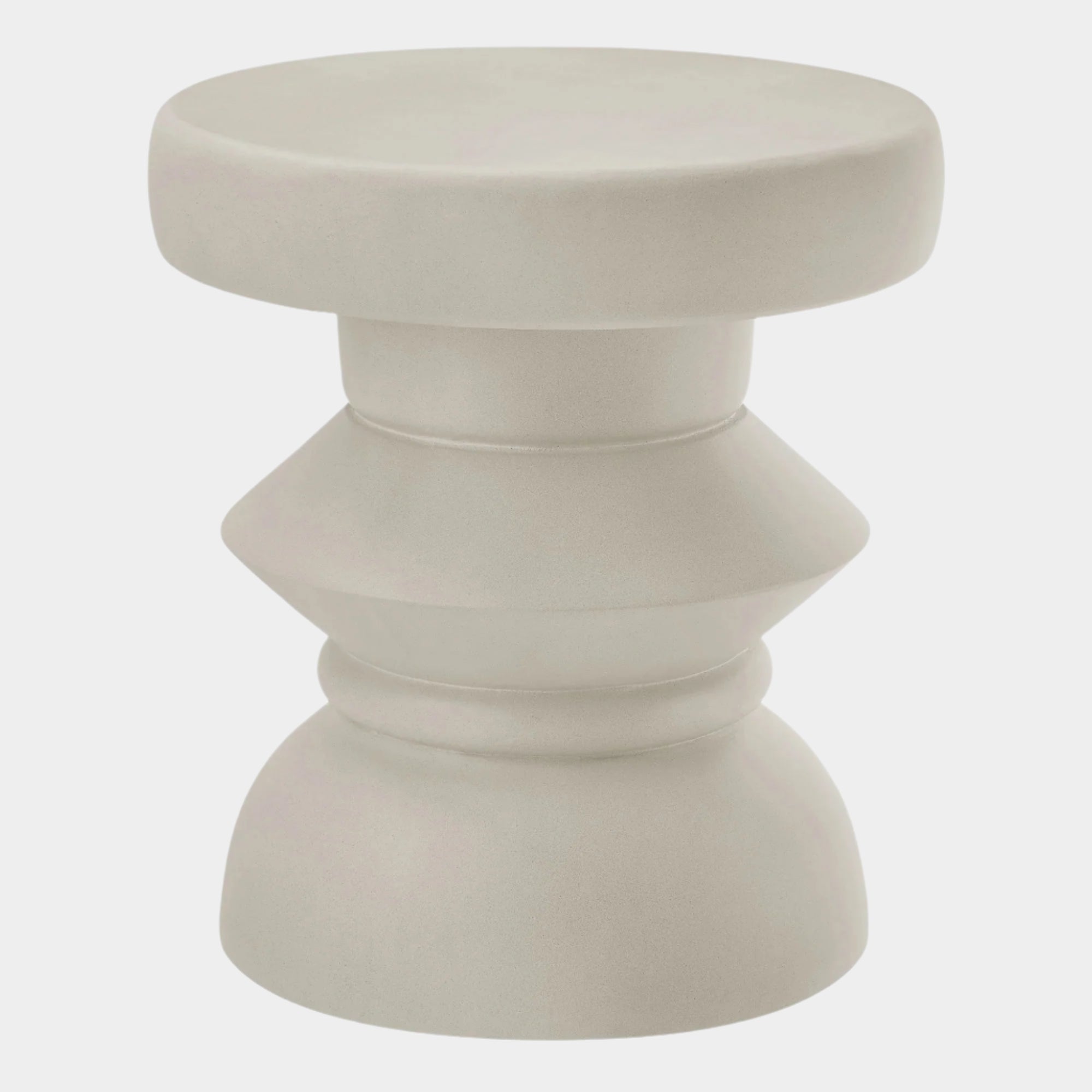 Terza Indoor - Outdoor Patio Concrete Side Table in Light Gray