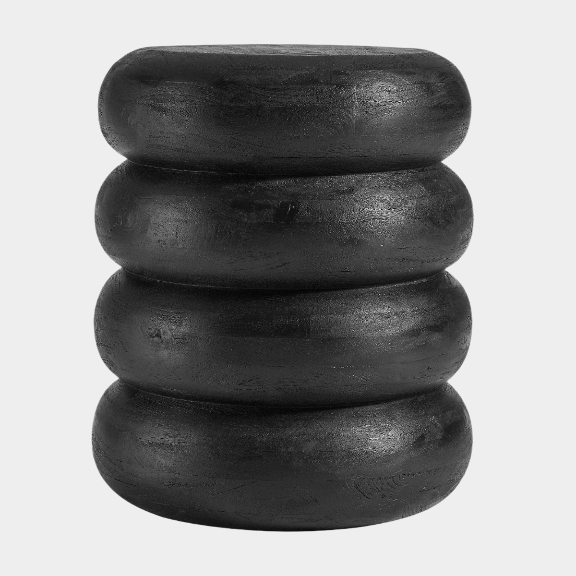 Ellery Round Stacked Wood Side Table