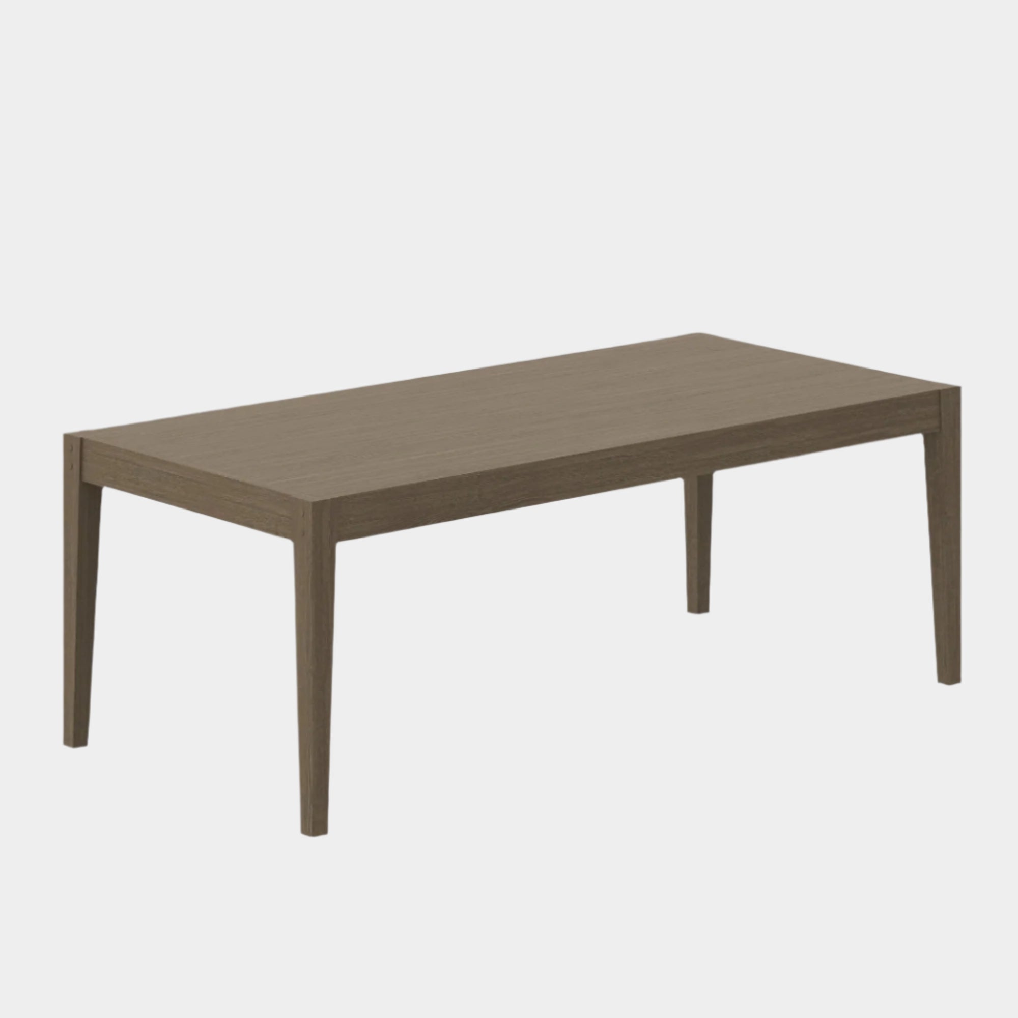 Northlake 83" Rectangular Outdoor Patio Teak Dining Table in Weathered Gray