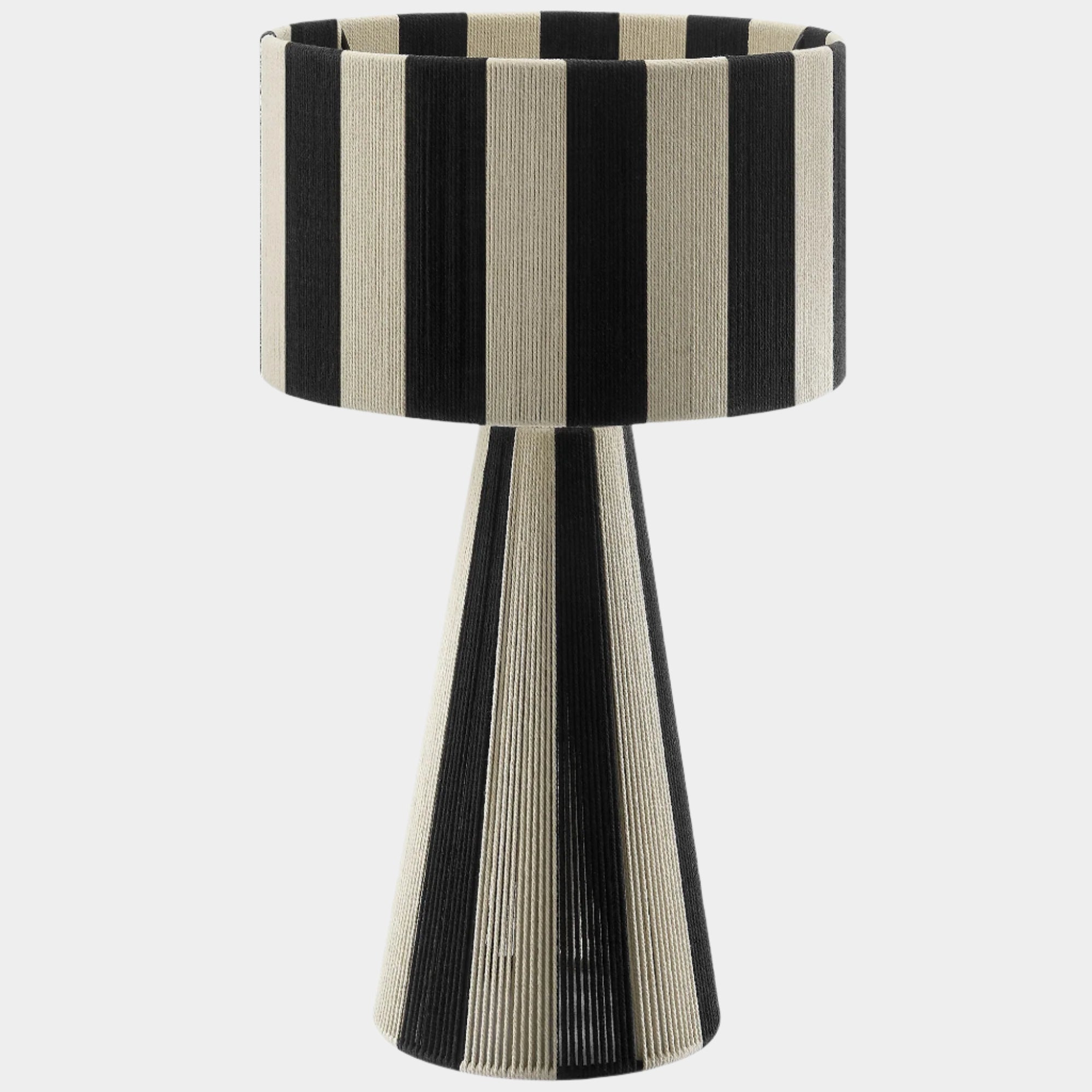 Renae Handwoven Cotton Thread Striped Table Lamp