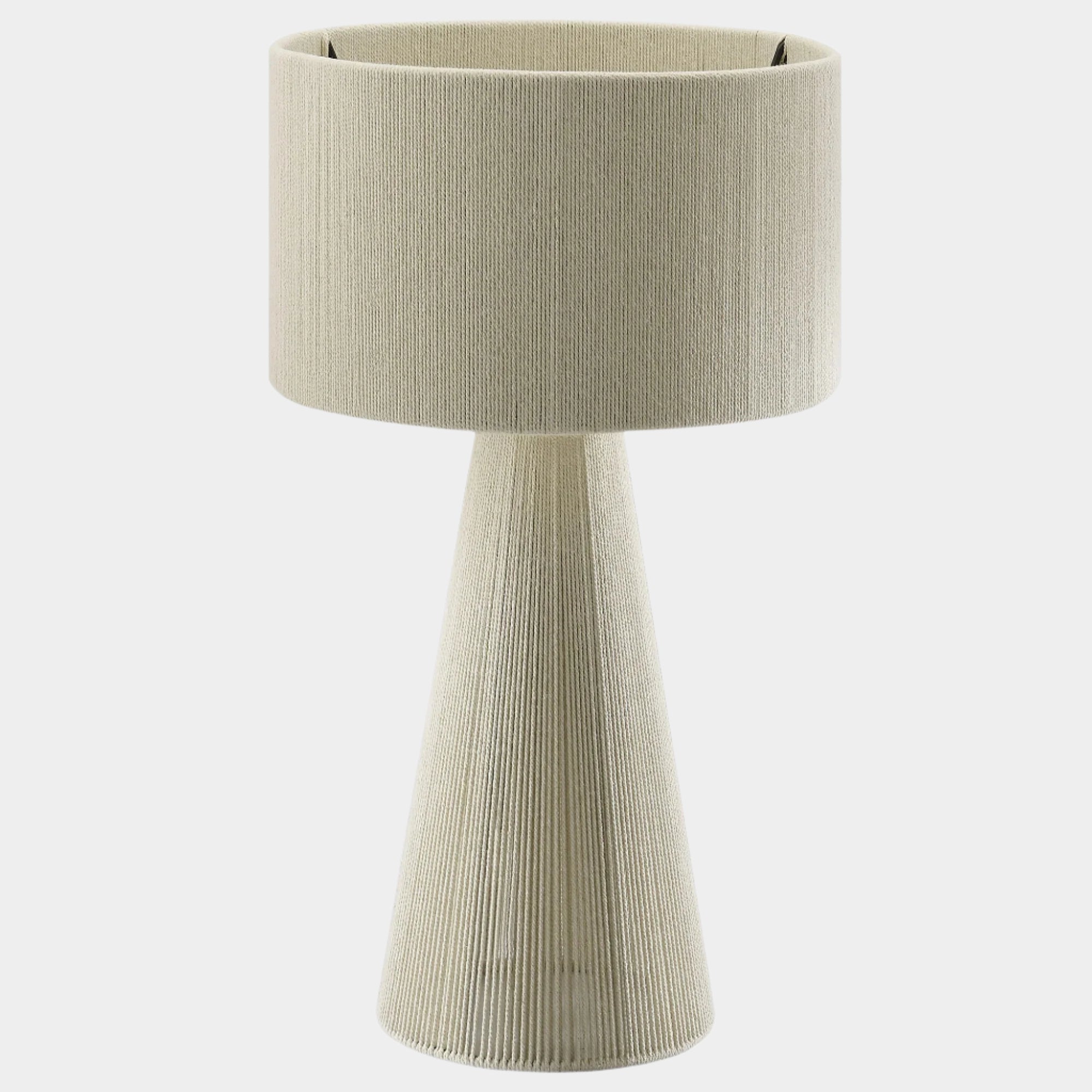 Gia Handwoven Cotton Thread Striped or Plain Table Lamp