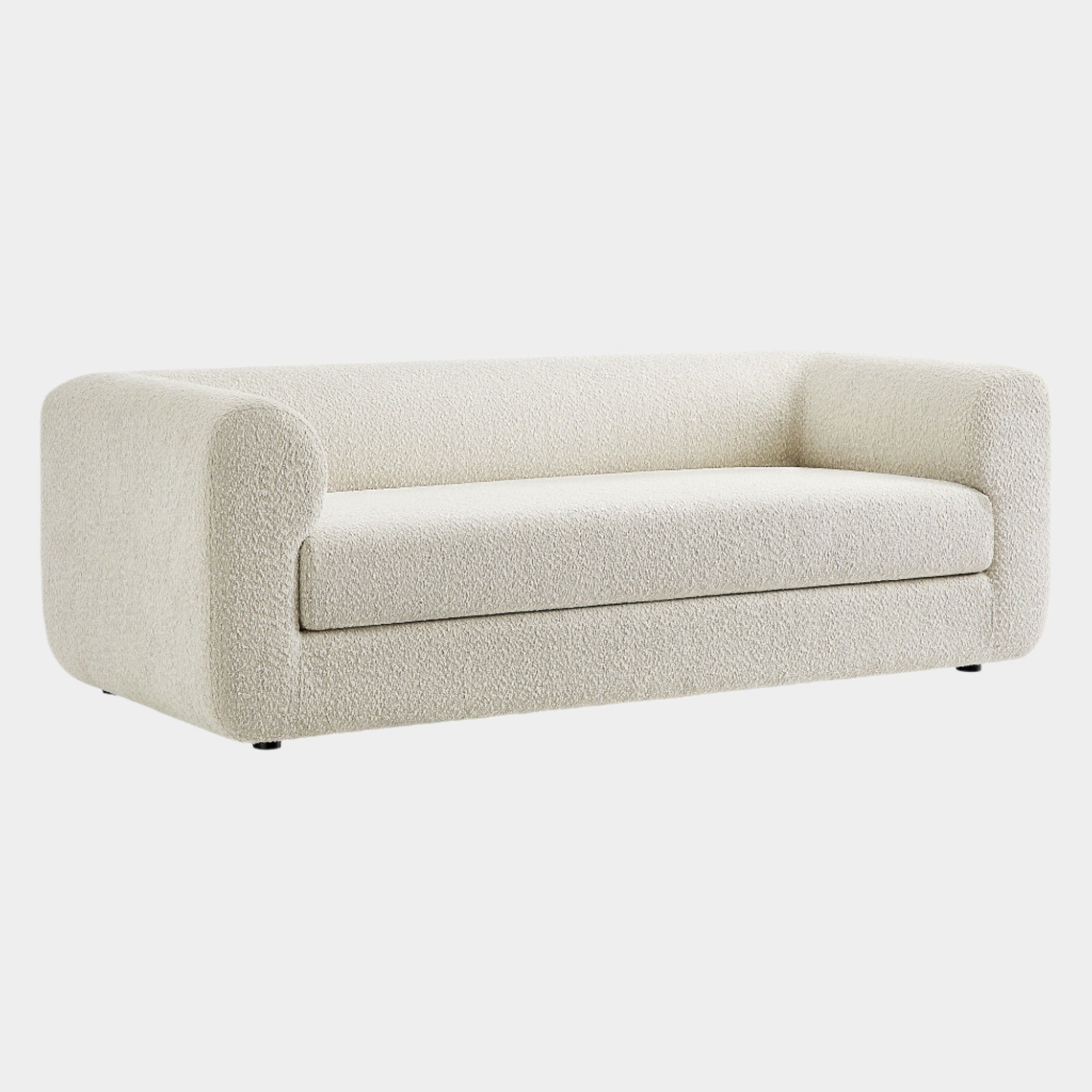 Leif 89" Boucle Upholstered Sofa in Pearl