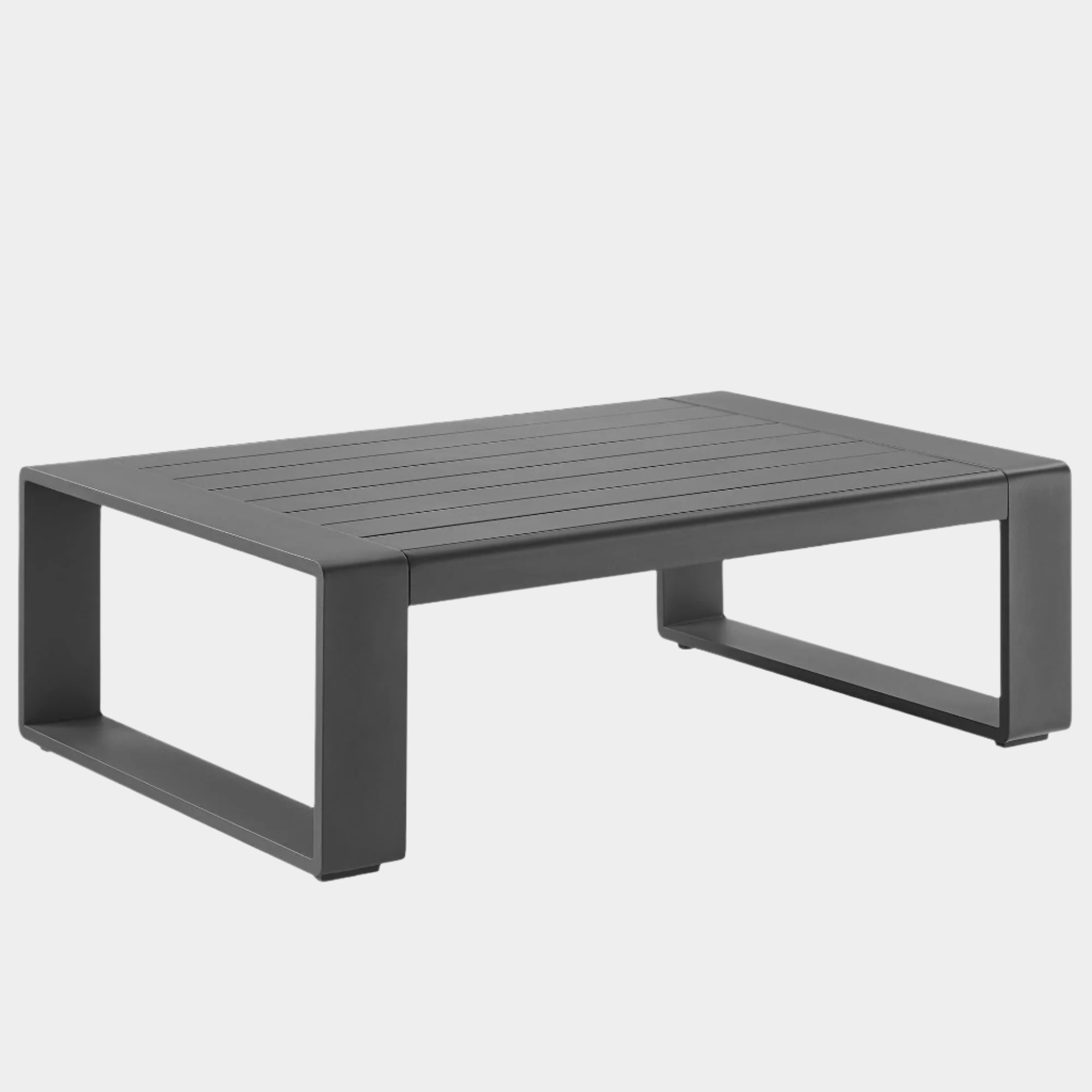 Lirienne Outdoor Patio Aluminum Coffee Table in Gray