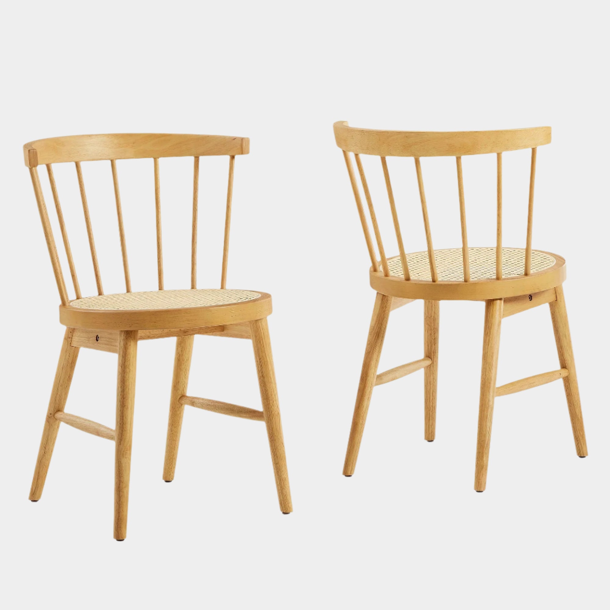 Lykke Curved Spindle Back Dining Chairs Set of 2