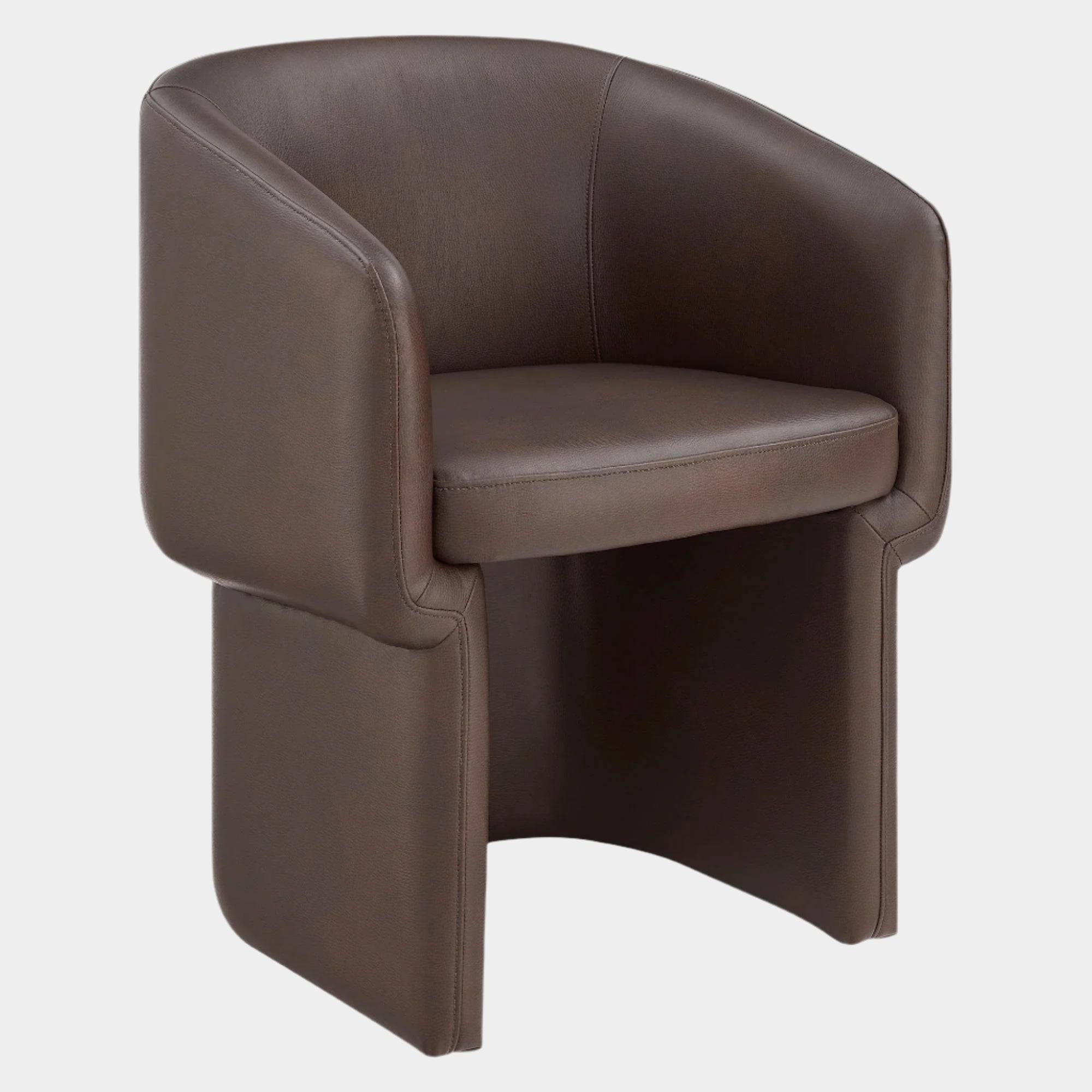 Verity Barrel Back Vegan Leather Dining Chair