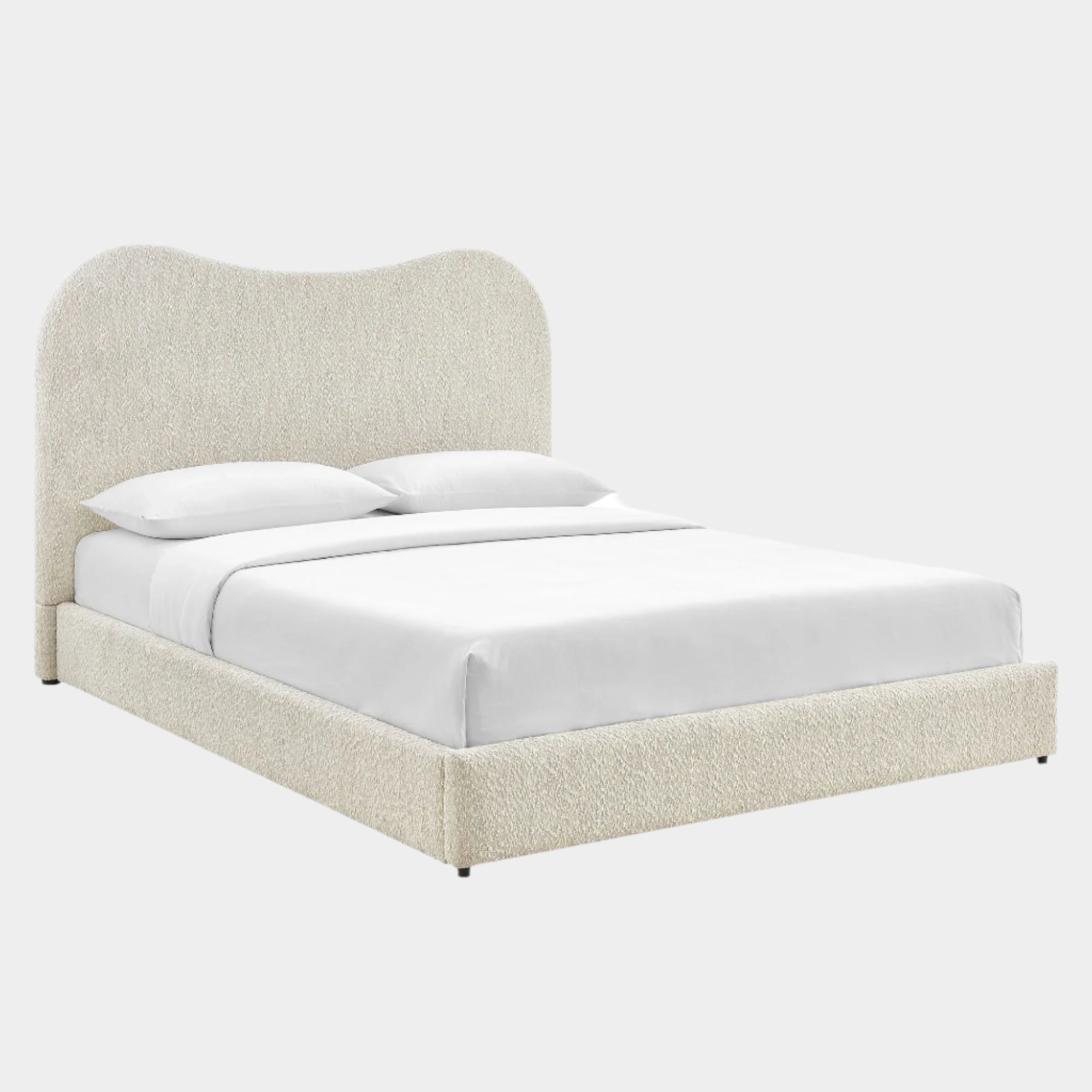 Seluna Boucle Queen Platform Bed