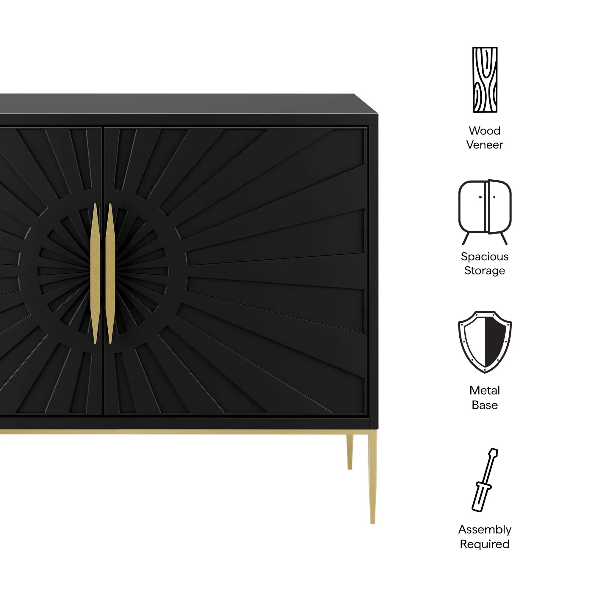 Awaken 47" Accent Cabinet in Black