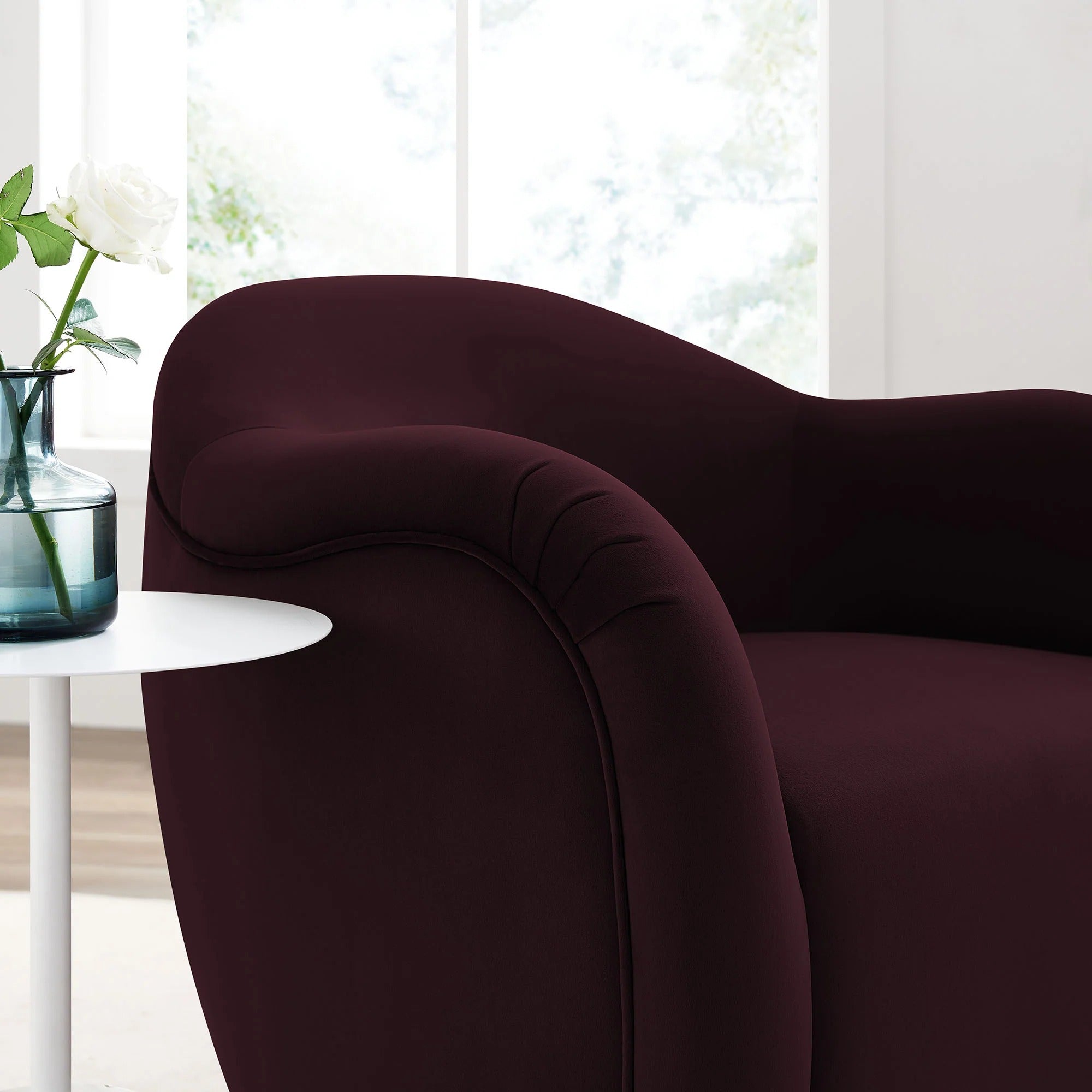 Fauteuil pivotant en velours Compose Performance