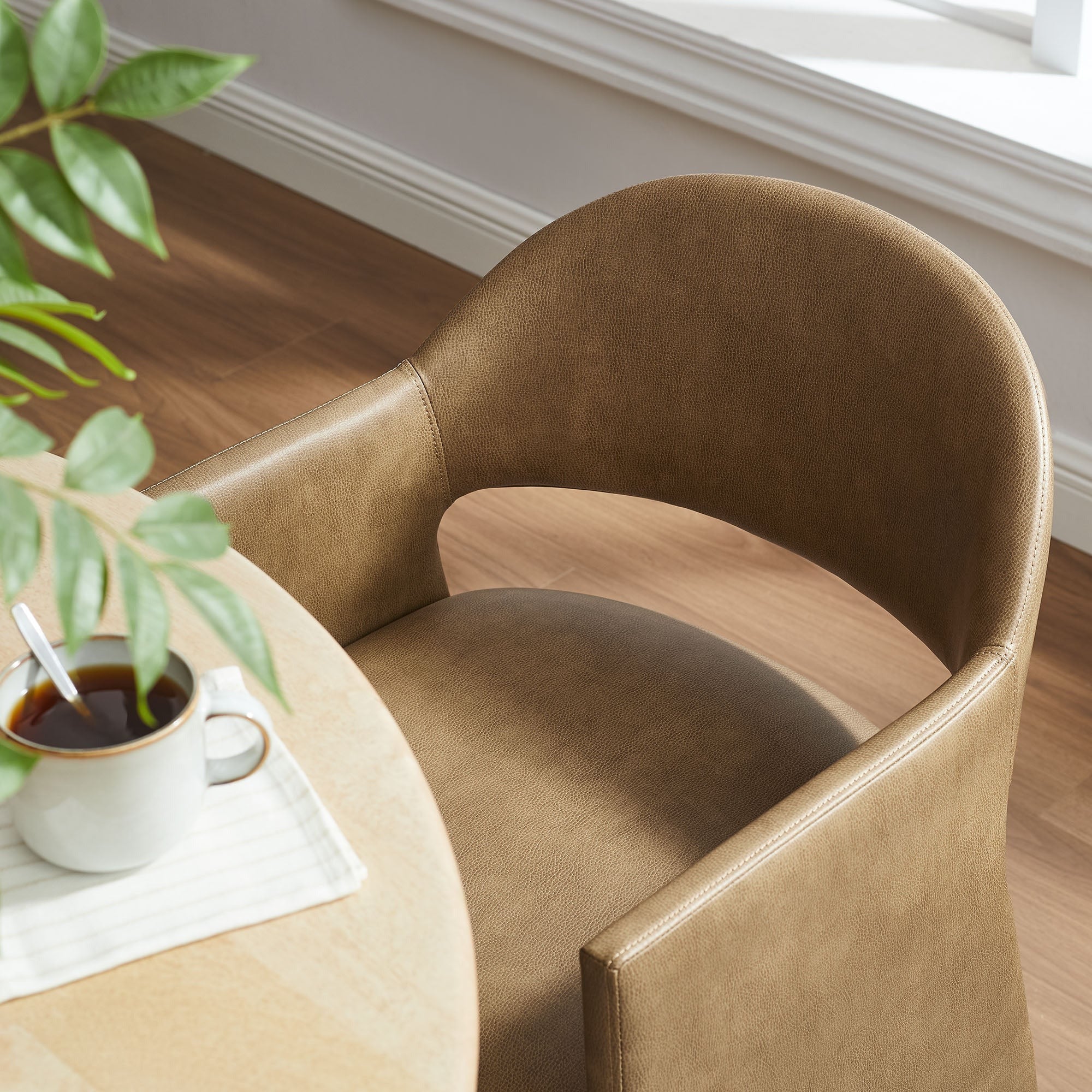 Talia Vegan Leather Dining Armchair