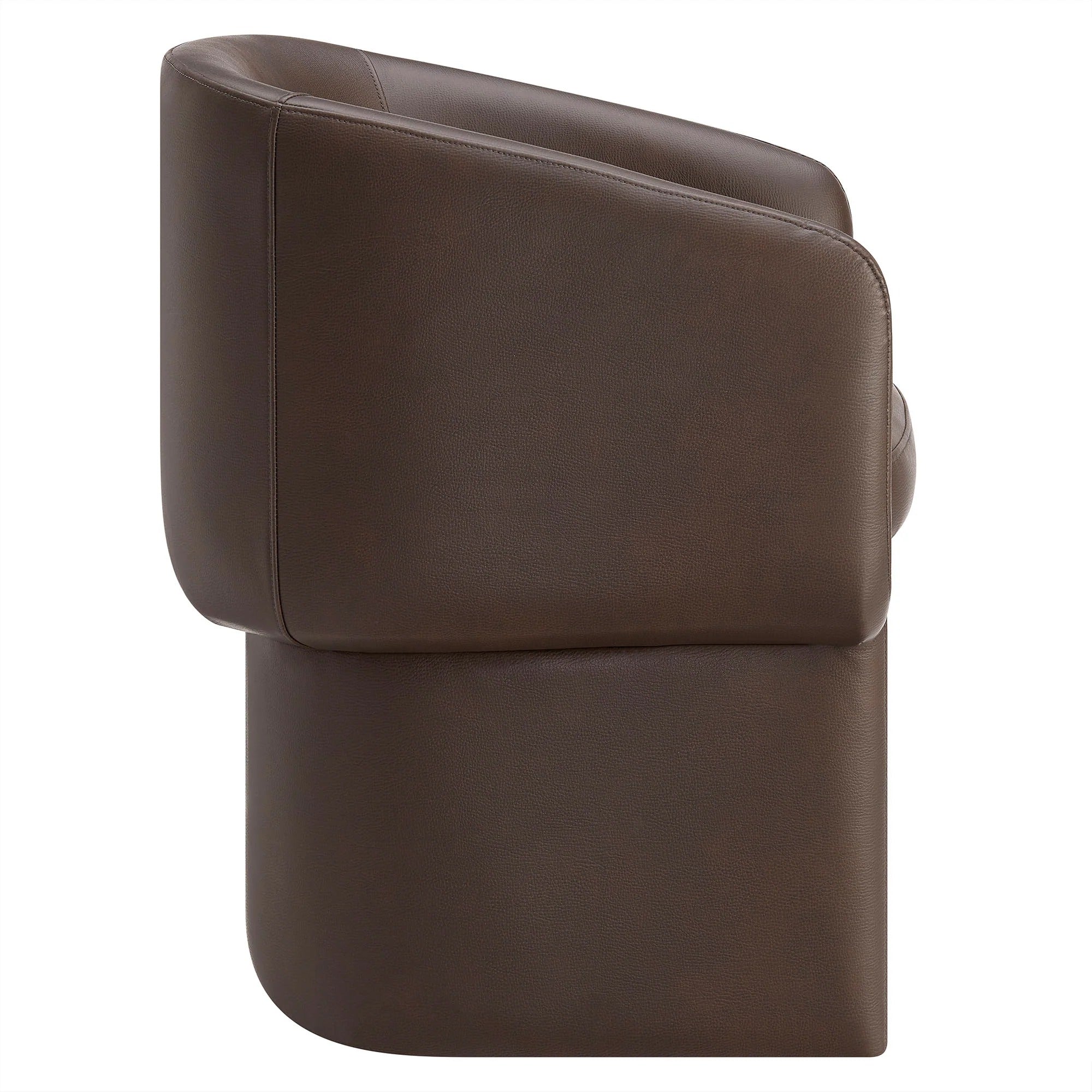 Verity Barrel Back Vegan Leather Dining Chair