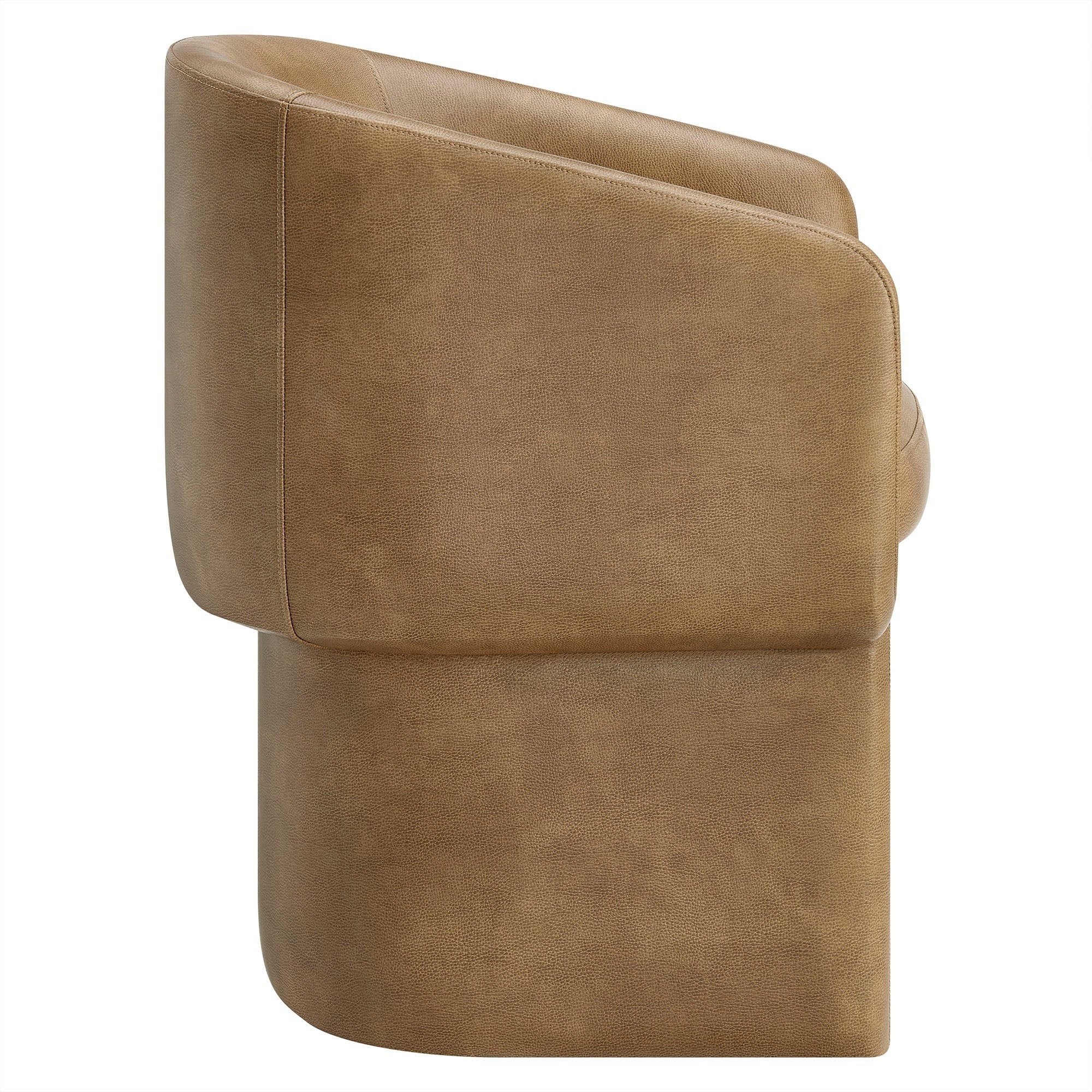 Verity Barrel Back Vegan Leather Dining Chair