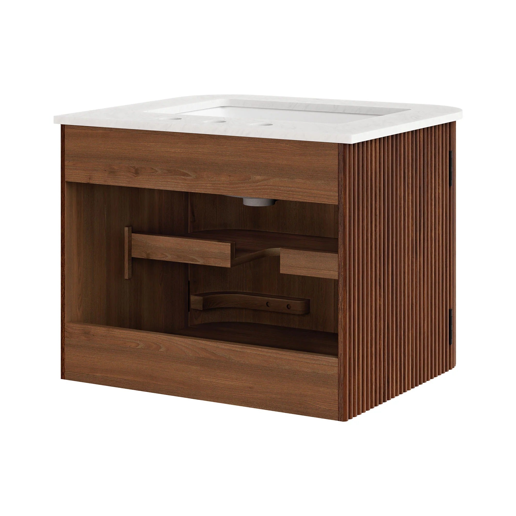 Zia 24" Wall-Mount Bathroom Vanity with Marble Sink