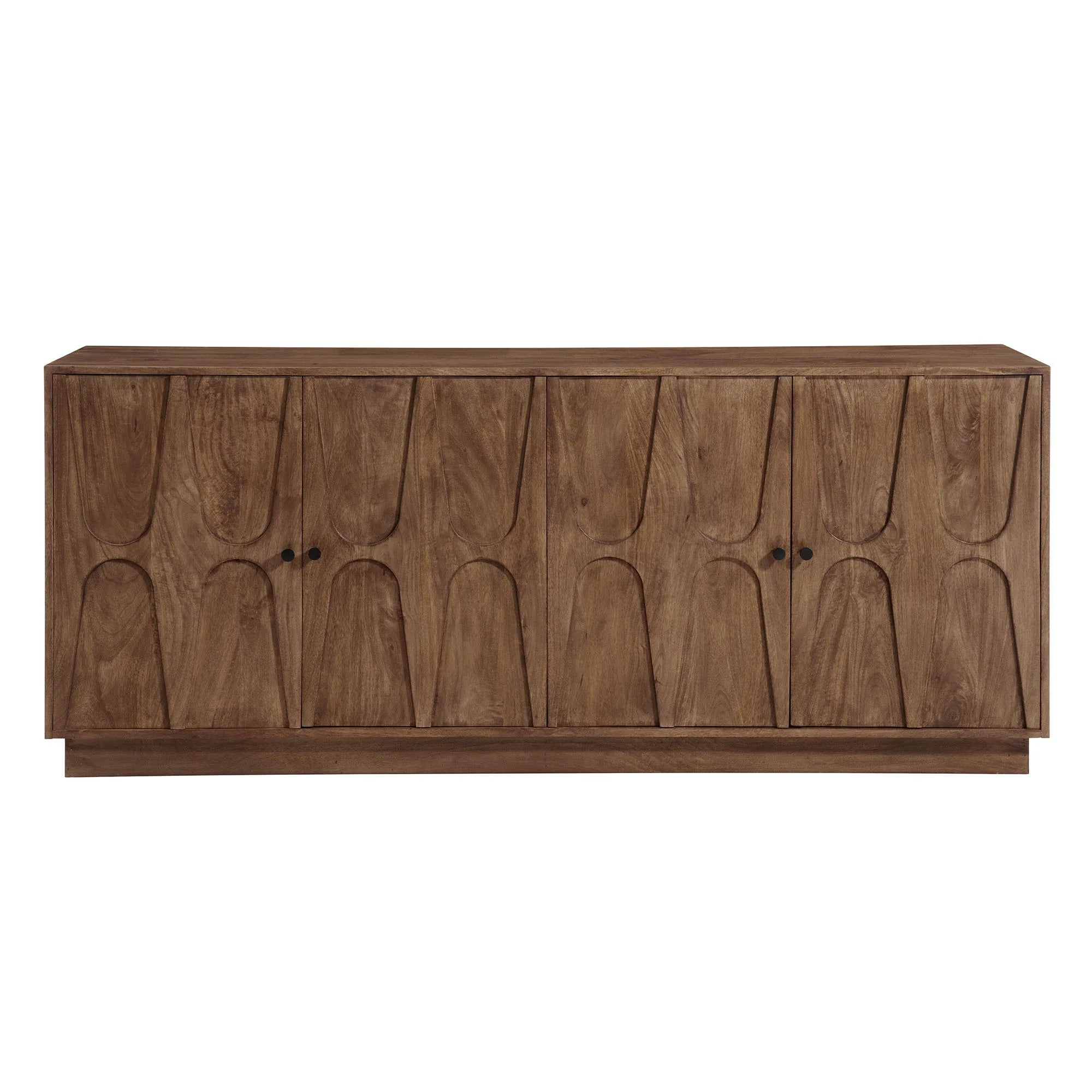 Veda 72" Mango Wood Sideboard Cabinet in Walnut