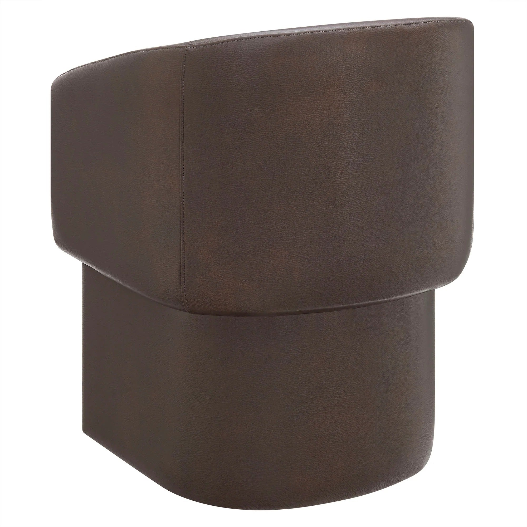 Verity Barrel Back Vegan Leather Dining Chair