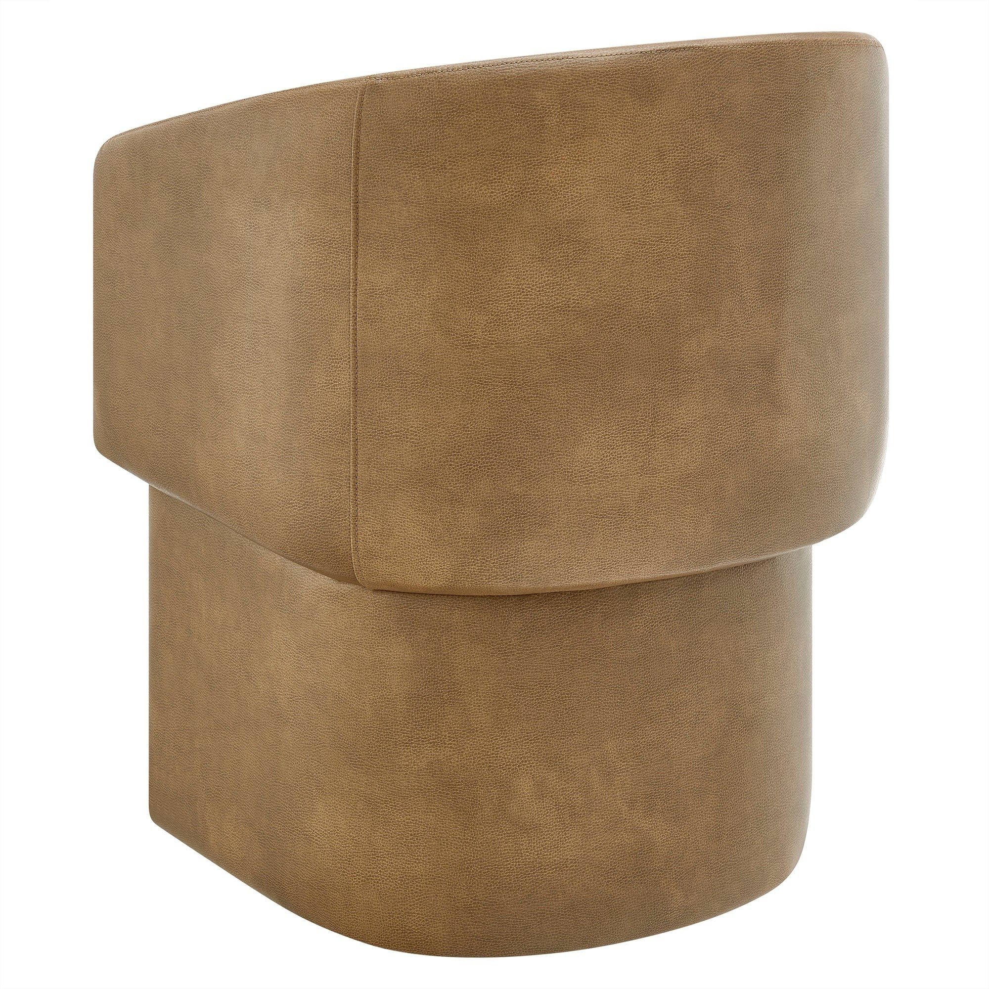 Verity Barrel Back Vegan Leather Dining Chair