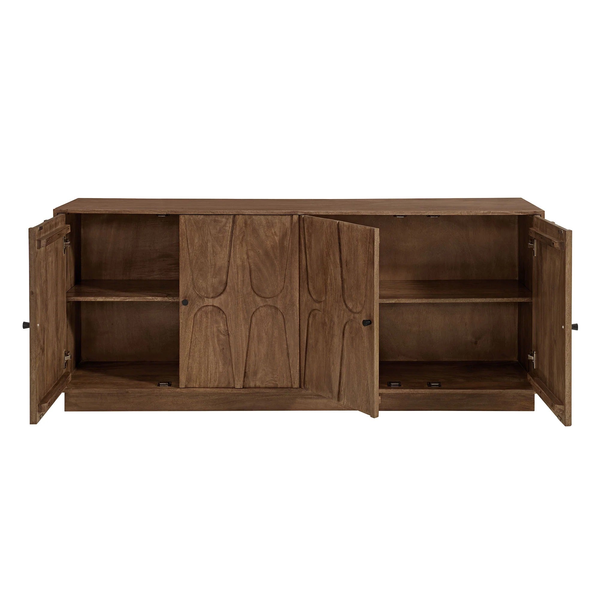 Veda 72" Mango Wood Sideboard Cabinet in Walnut