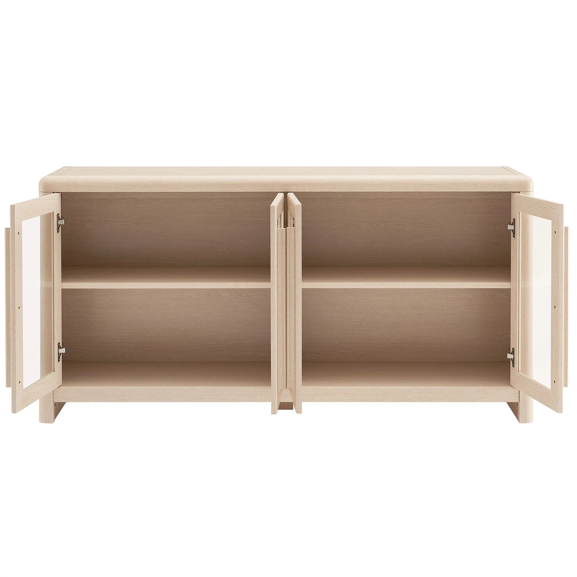 Evren 4-Door Sideboard Storage Display Cabinet in Ash
