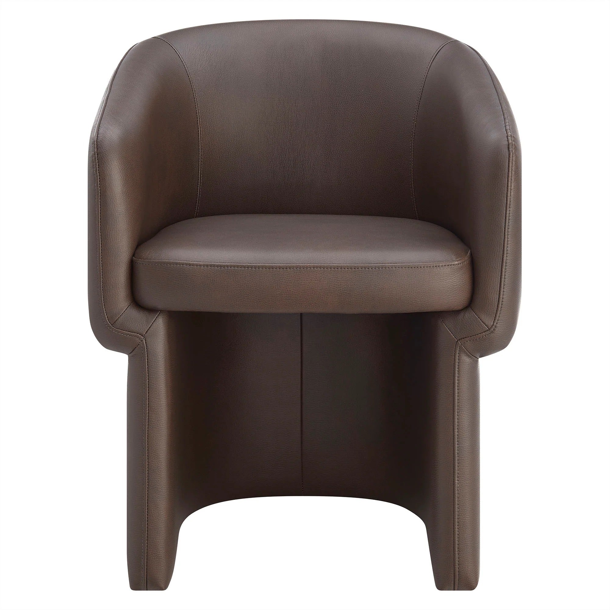 Verity Barrel Back Vegan Leather Dining Chair