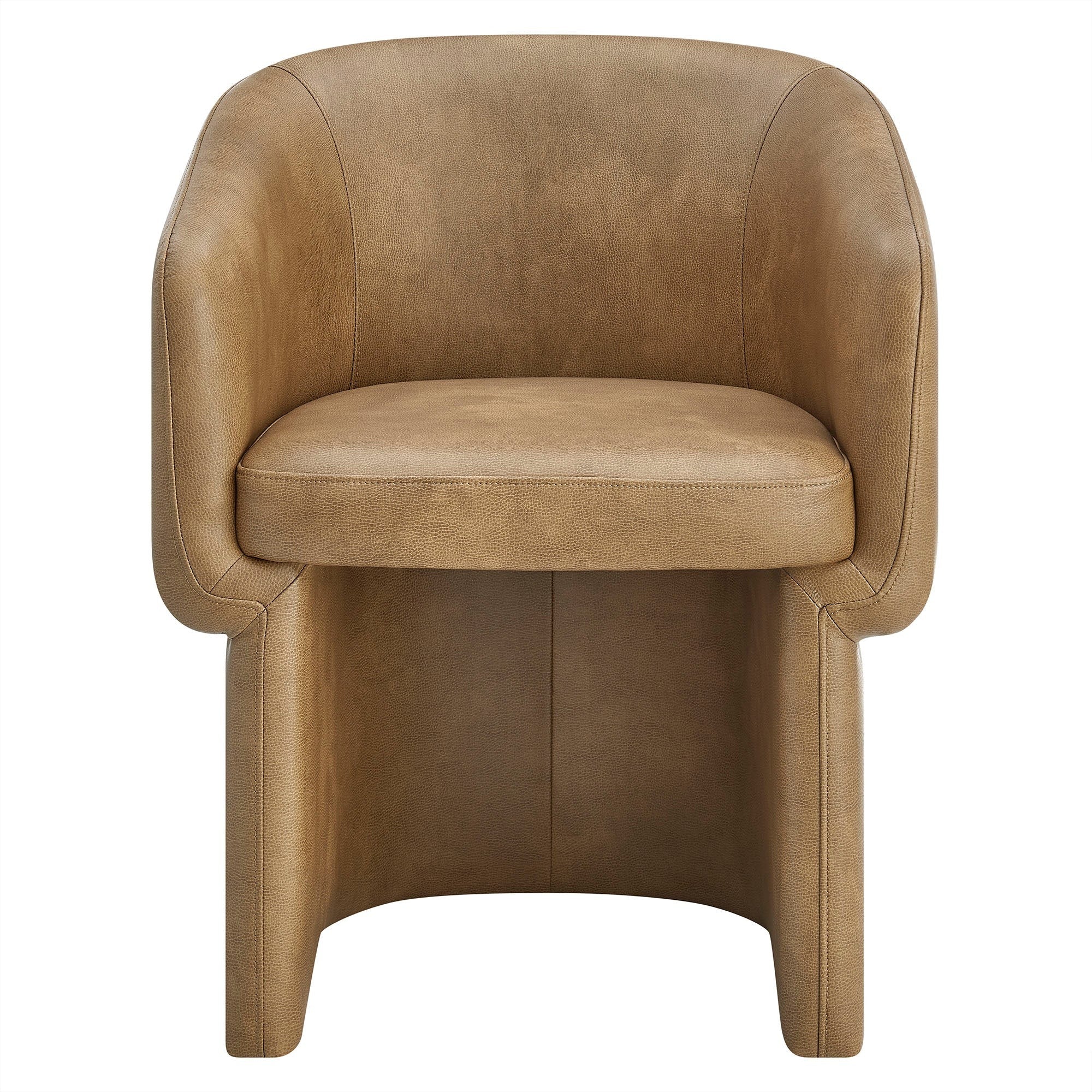Verity Barrel Back Vegan Leather Dining Chair
