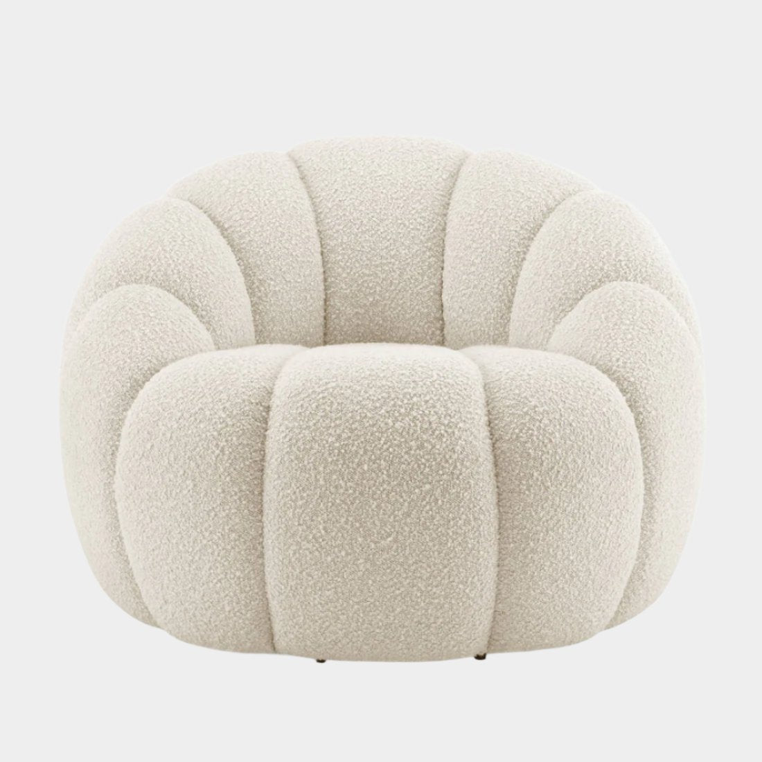 Pumpkin Lounge Boucle Chair