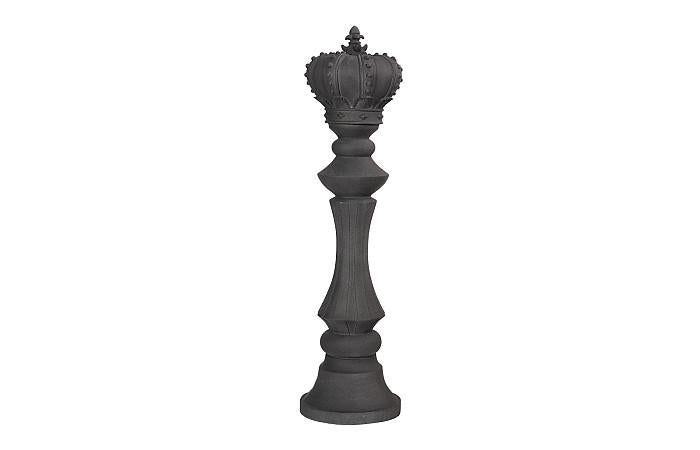 King Chess Sculpture Cast - Stone Black