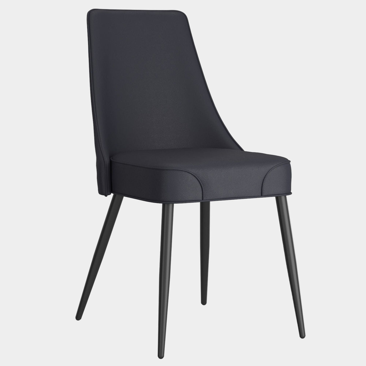 Koda Dining Chair - Faux Leather 2 Black