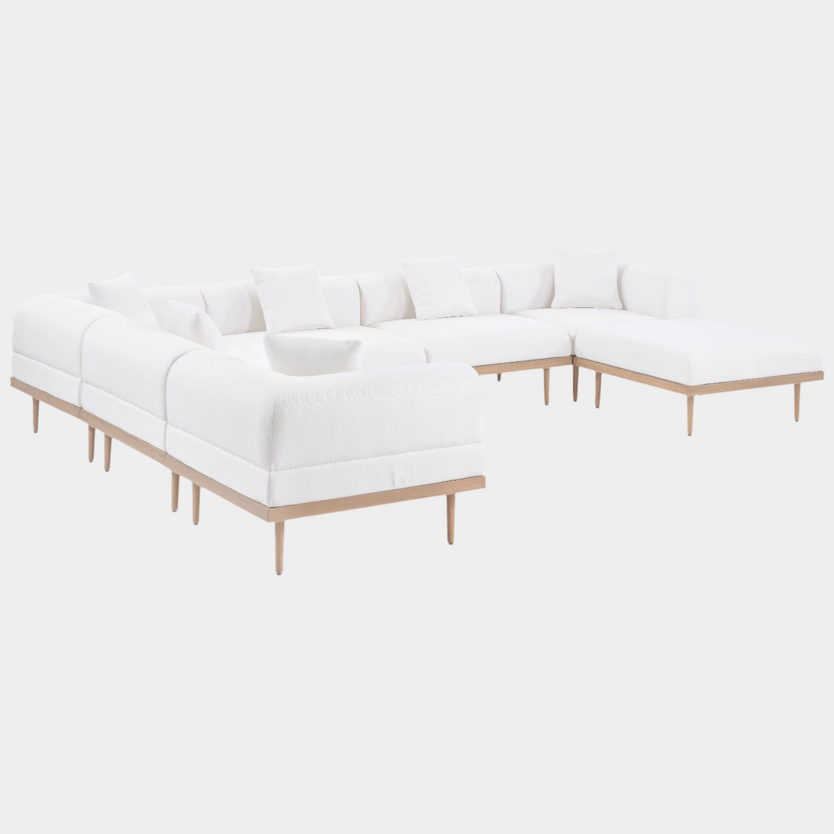 Laguna Resilient Water Resistant Outdoor Patio 7Pc Sectional - 142"