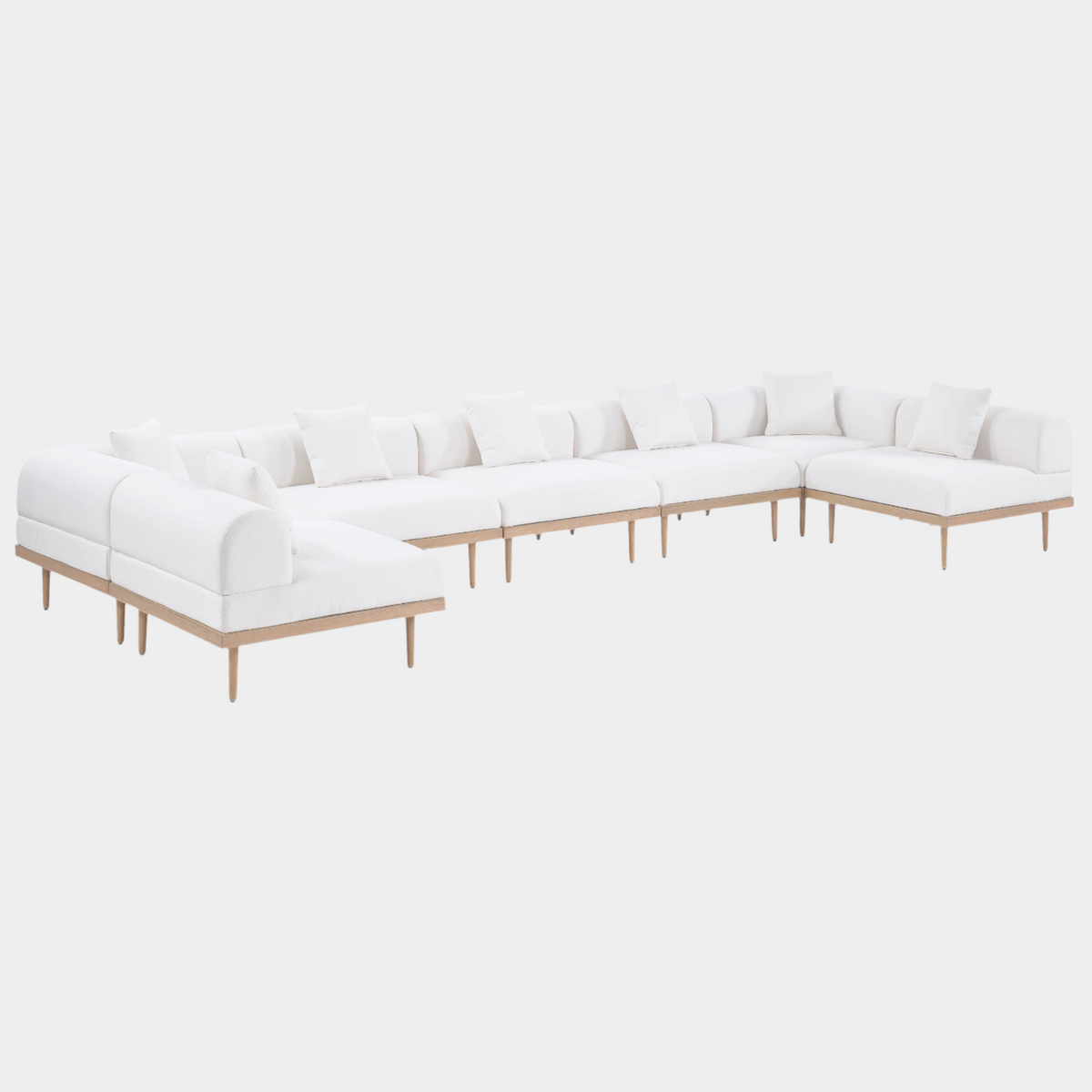 Laguna Resilient Water Resistant Outdoor Patio 7Pc Sectional - 177.5"