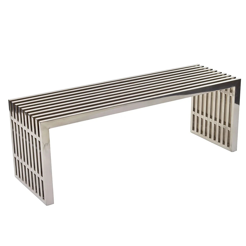 Gridiron Stainless Steel Bench (brushed)