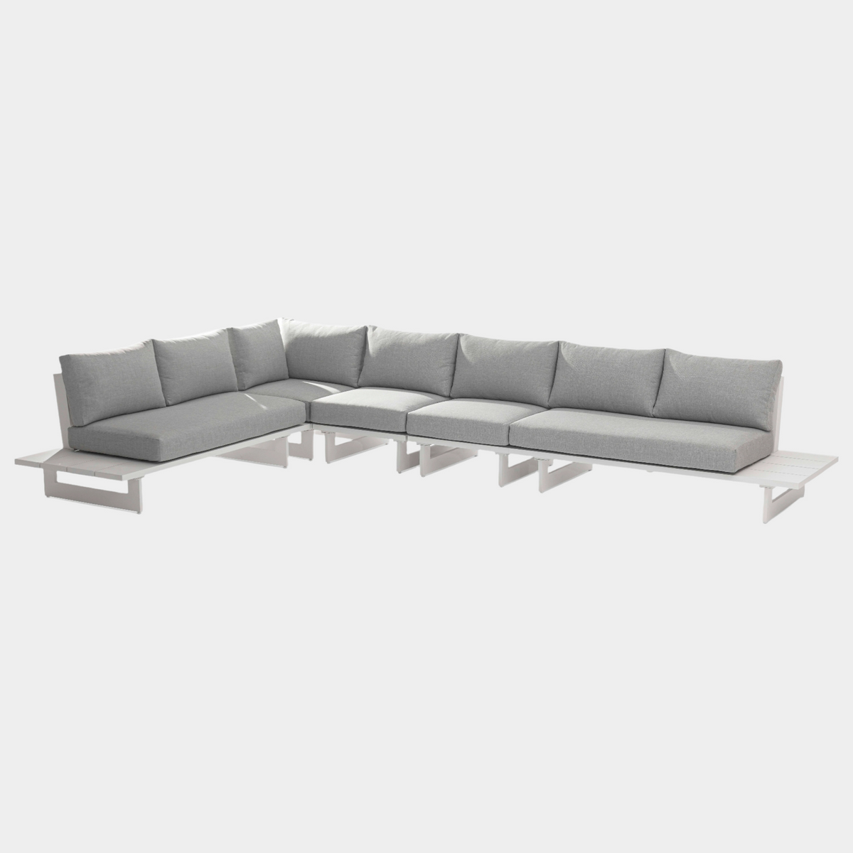 Maldives Water Resistant Outdoor Patio 5Pc Sectional - 102" Fabric Upholstered