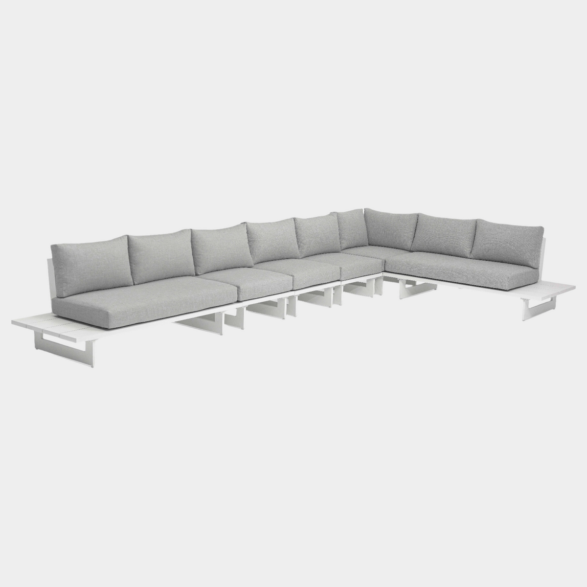 Maldives Water Resistant Outdoor Patio 6Pc Sectional - 102" Fabric Upholstered