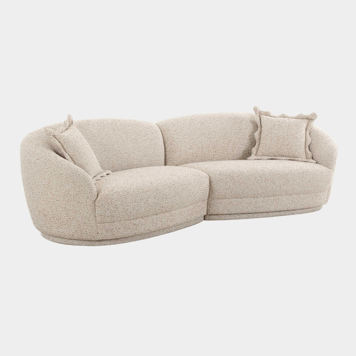 Marion Two Tone Sectional - 2 Textured Performance Boucle