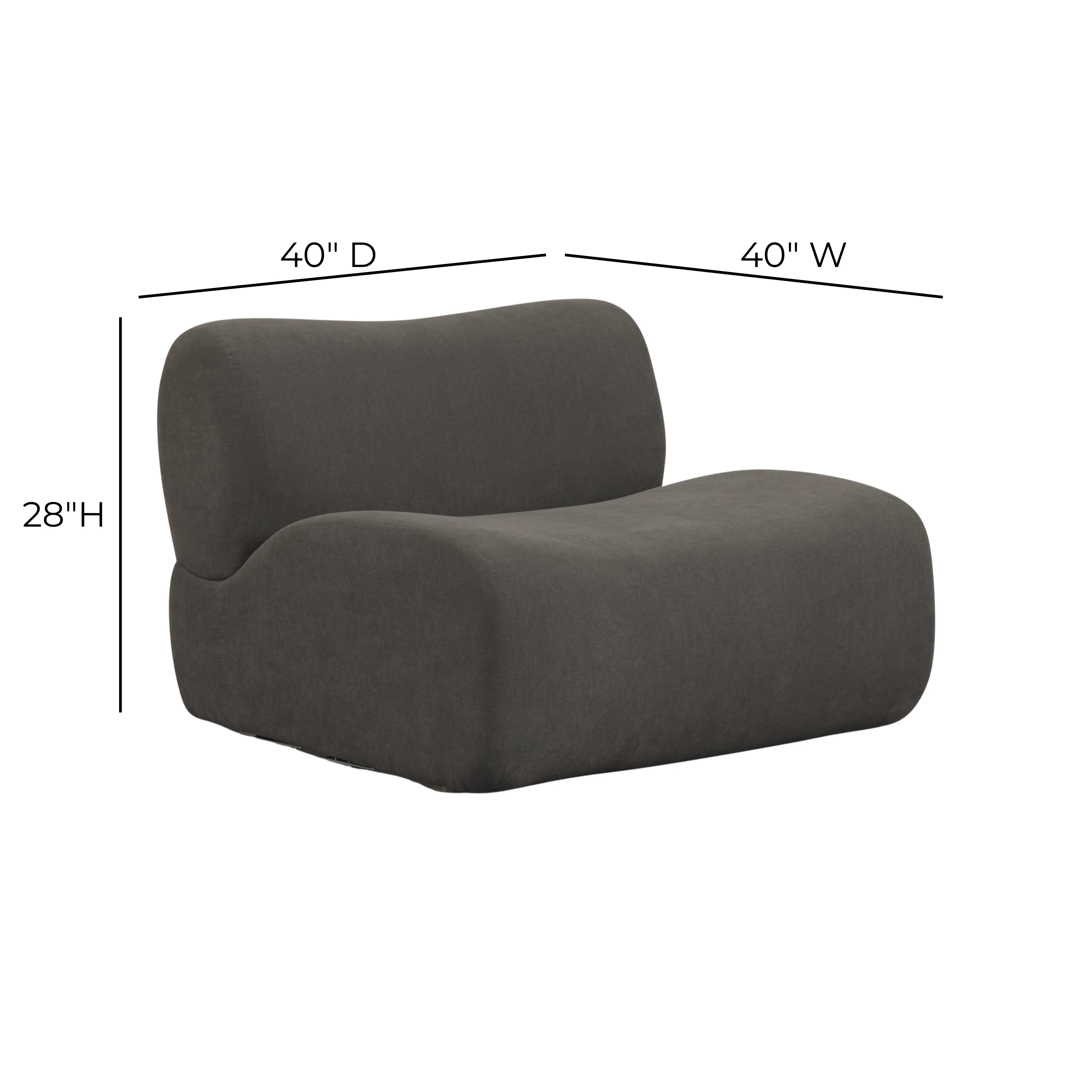 Zenith Contract-Grade Upcycled Fabric Armless Chair