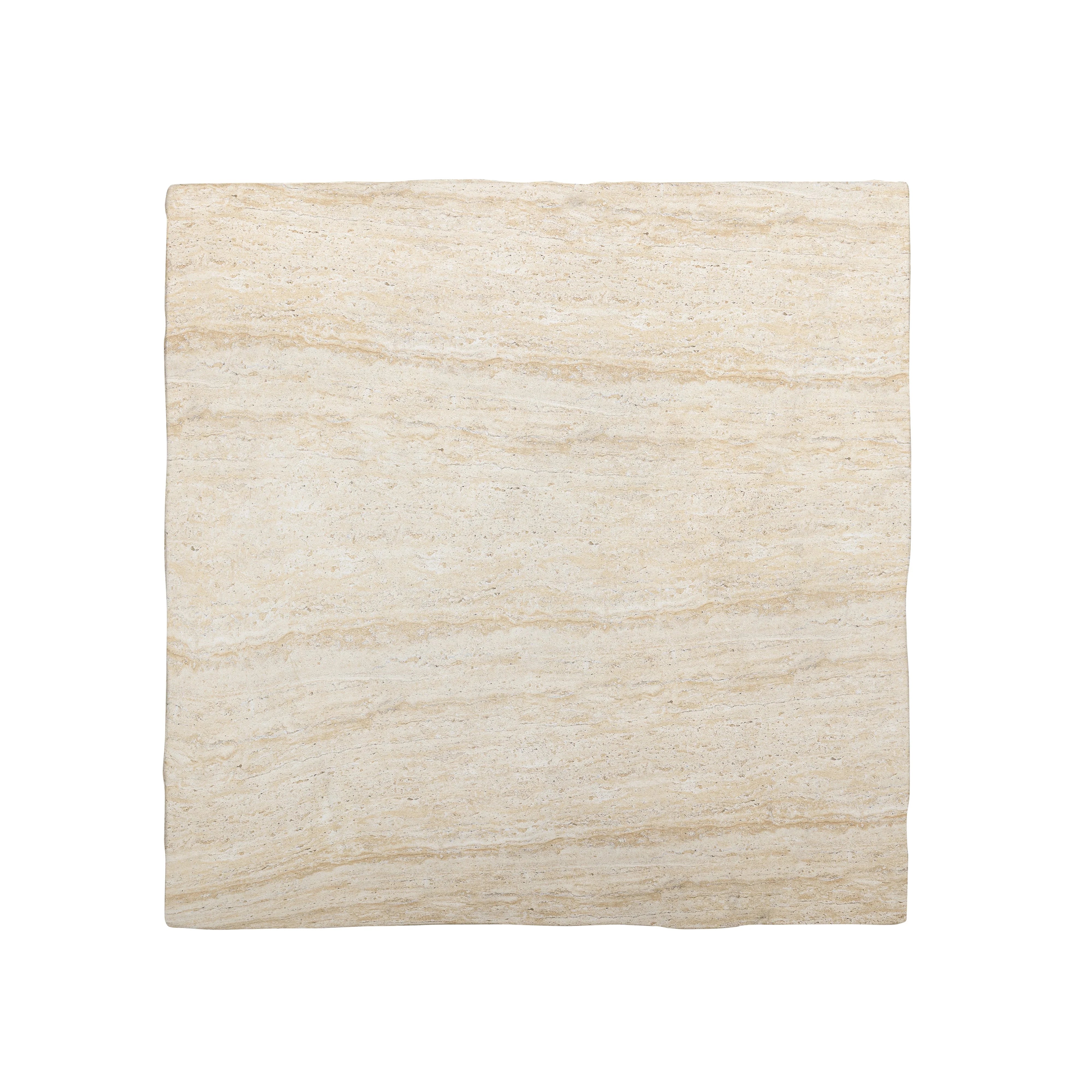 Roxanne 46" Faux Travertine Indoor/Outdoor Concrete Coffee Table
