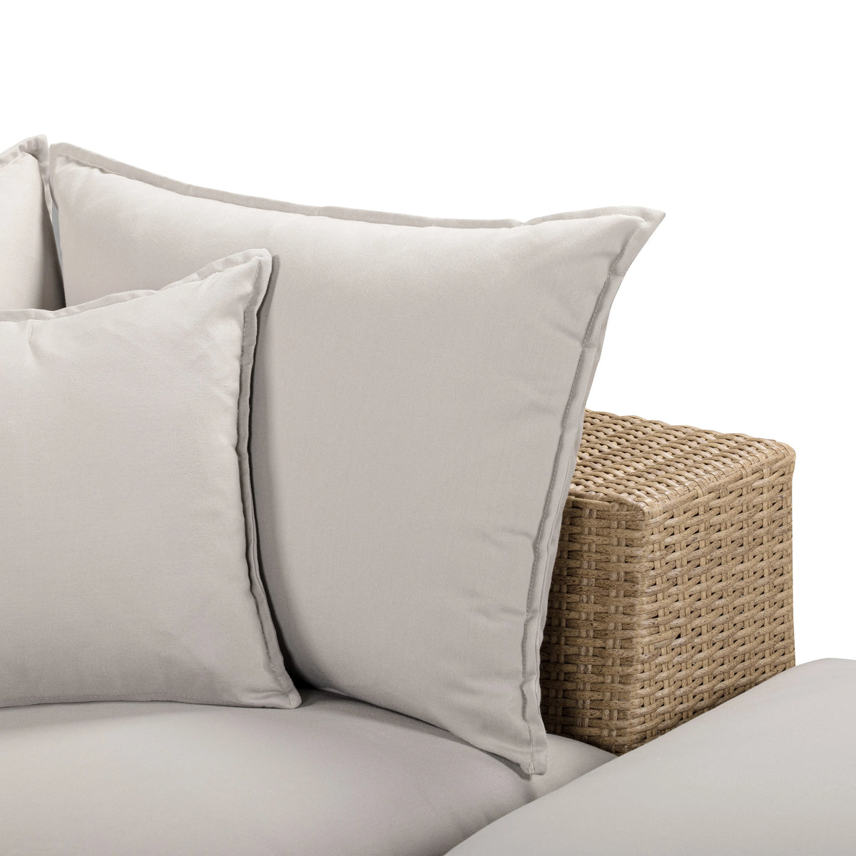 Cali 4-Piece Performance Fabric & Wicker Outdoor Sectional