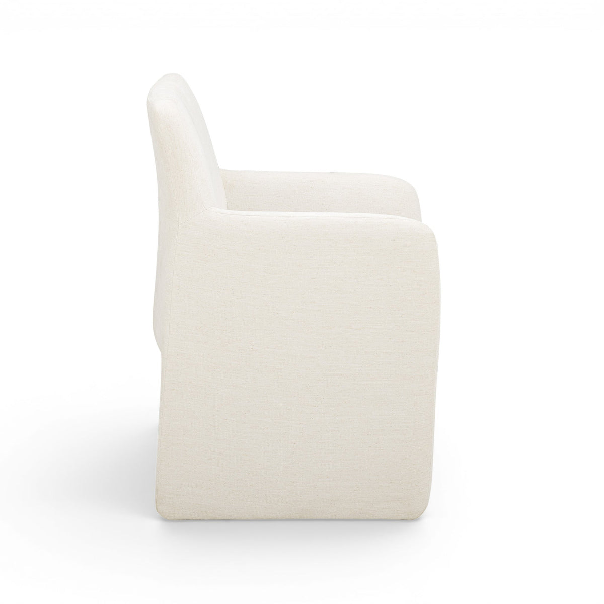 Crawley Performance Linen Chenille Dining Chair - Cotton White