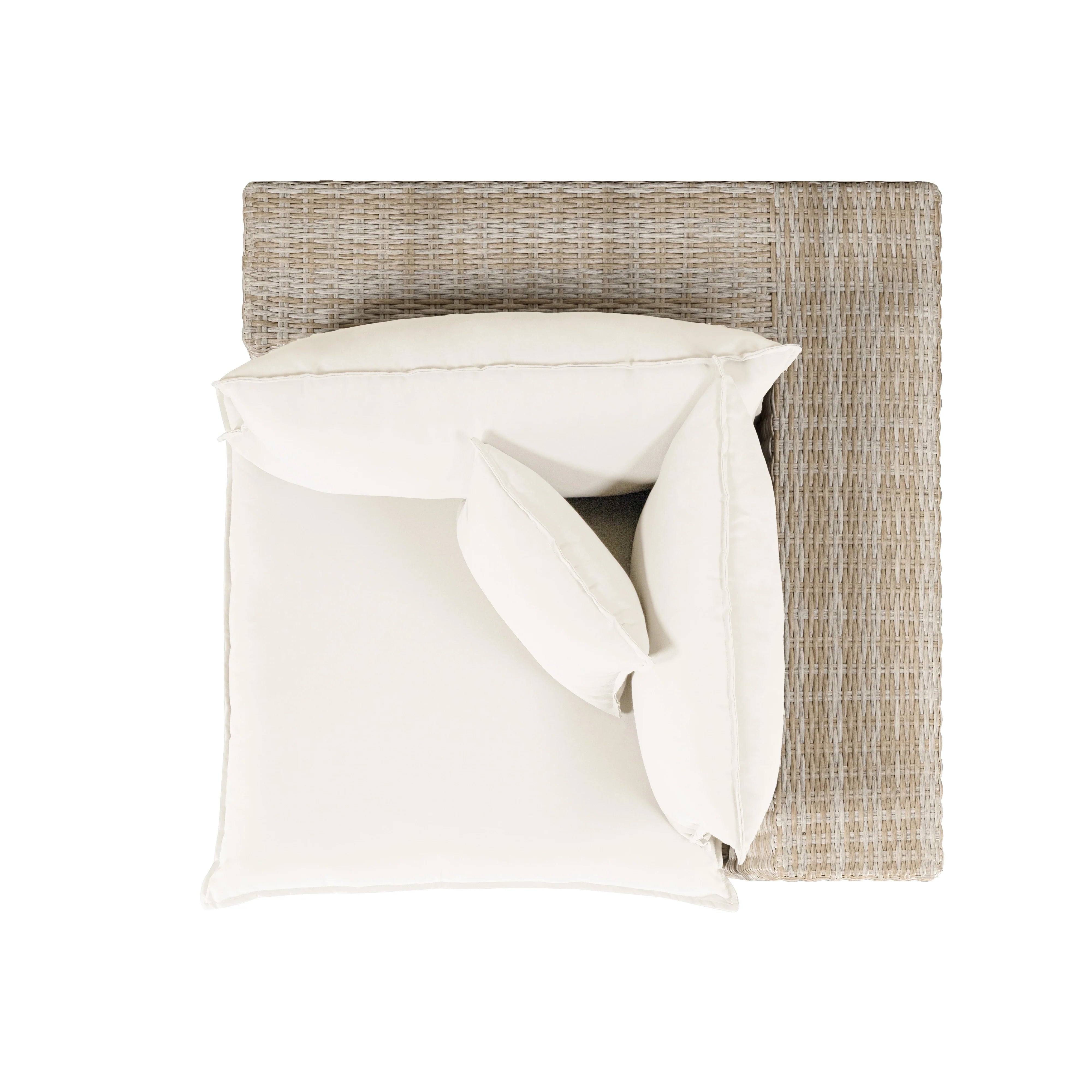 Cali Performance Fabric & Wicker Outdoor Corner Chair