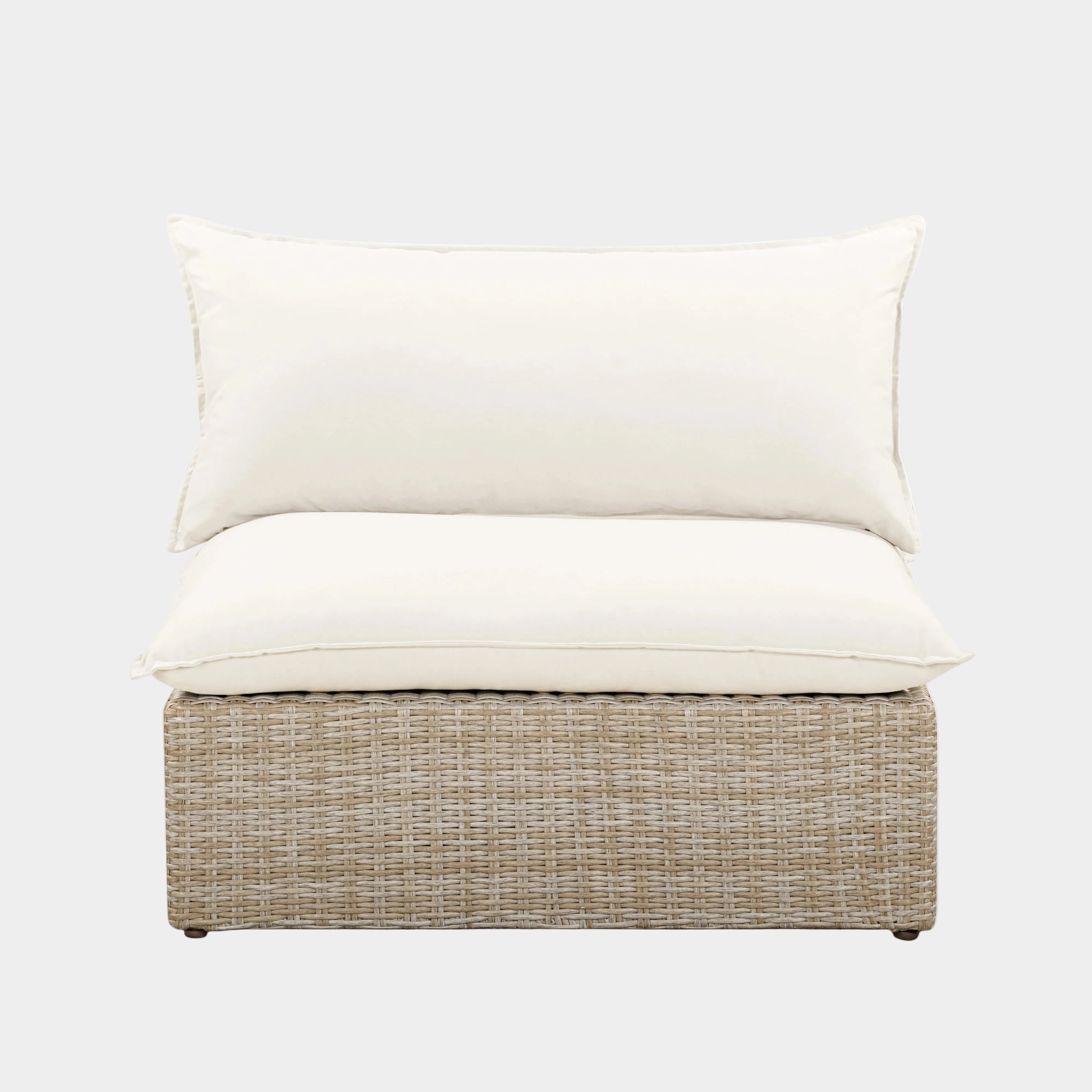 Cali Performance Fabric & Wicker Outdoor Armless Chair