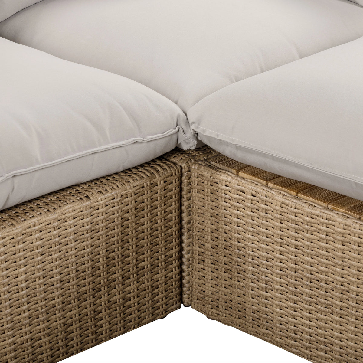 Cali 4-Piece Performance Fabric & Wicker Outdoor Sectional