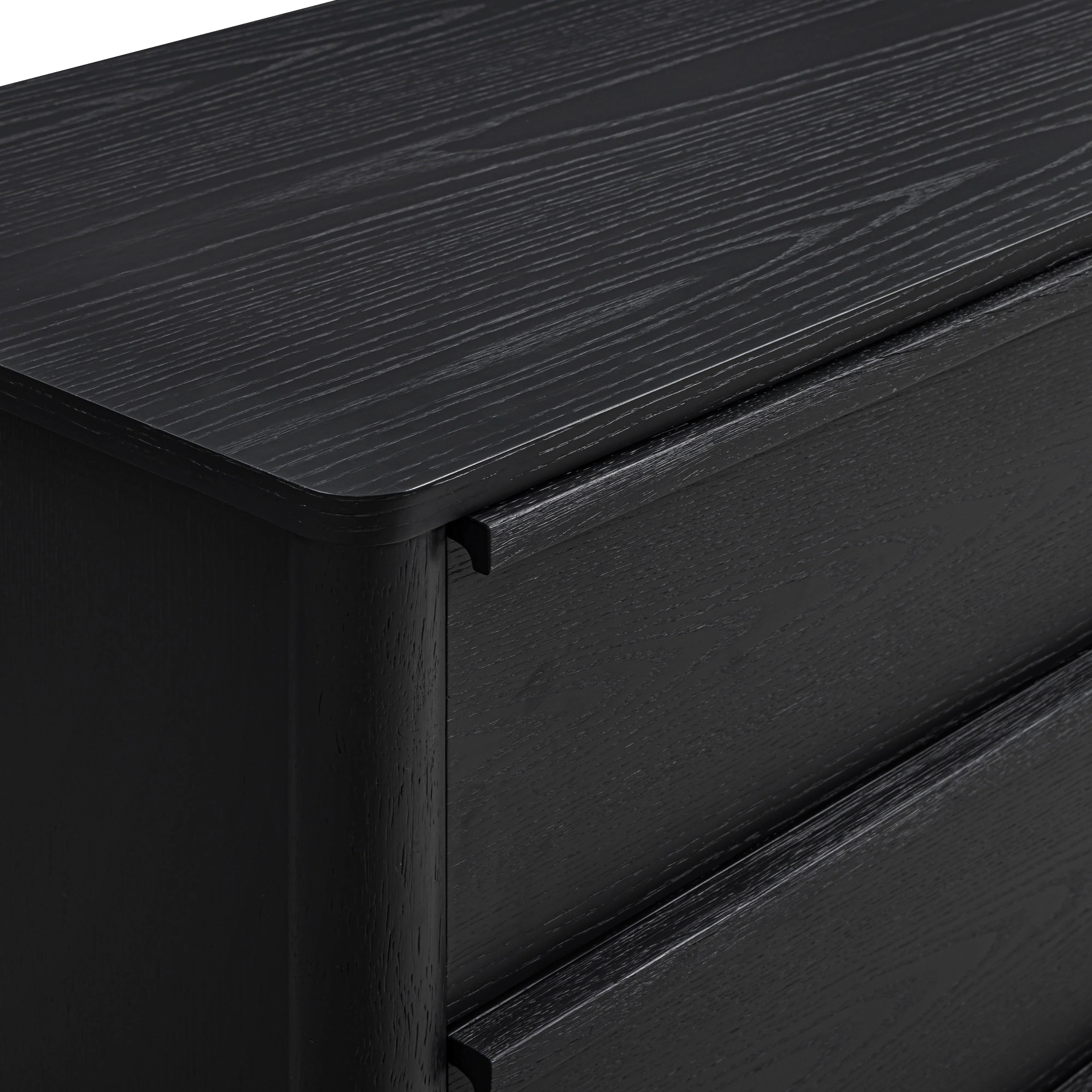 Tyra 62" Black Ash 6-Drawer Dresser